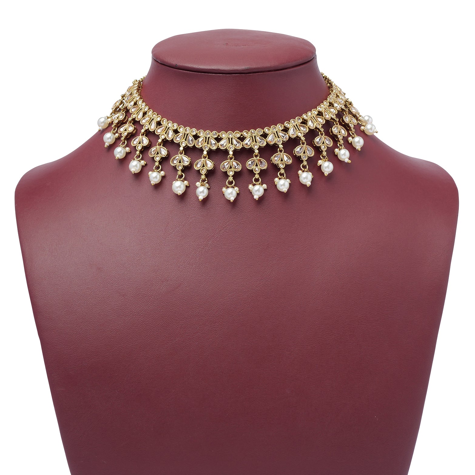 Yashvi Necklace Set in Champagne and Antique Gold