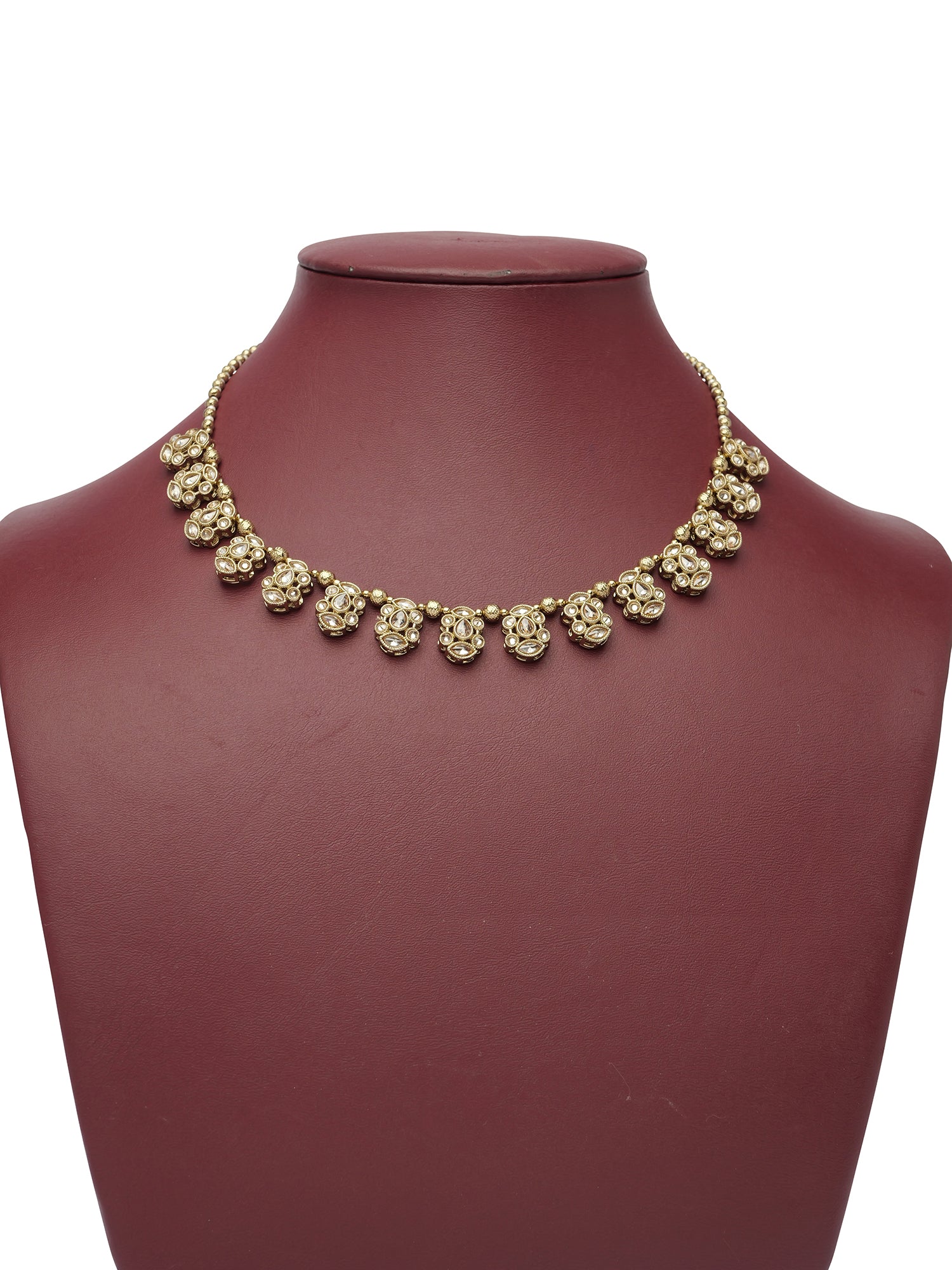 Yasmin Simple Necklace Set in Champagne