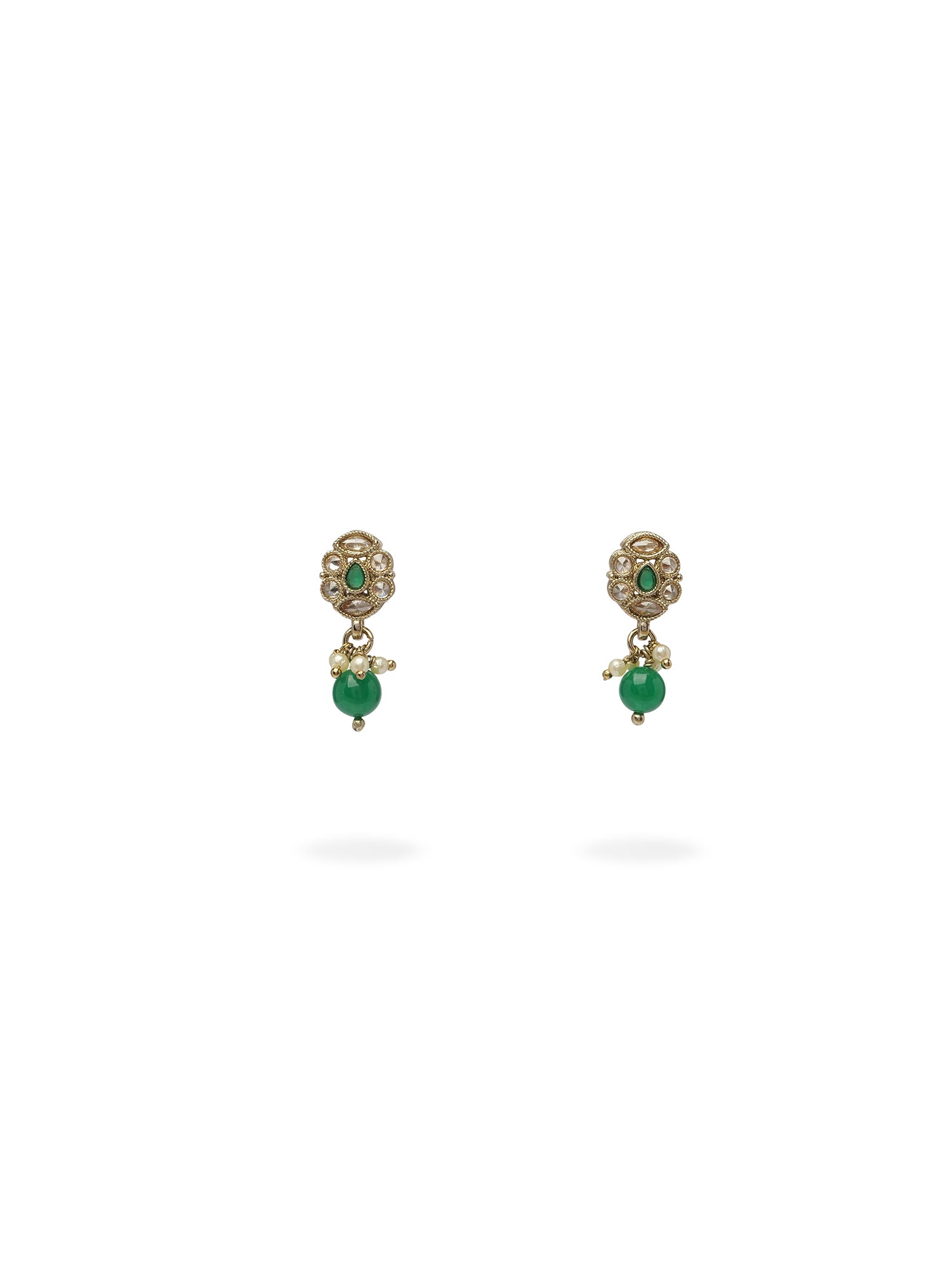 Yasmin Simple Necklace Set in Green