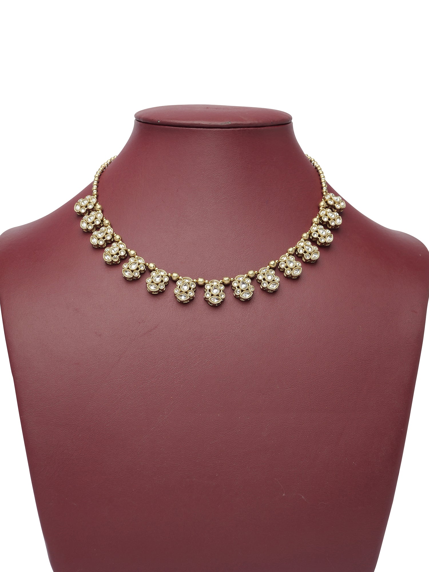 Yasmin Simple Necklace Set in White