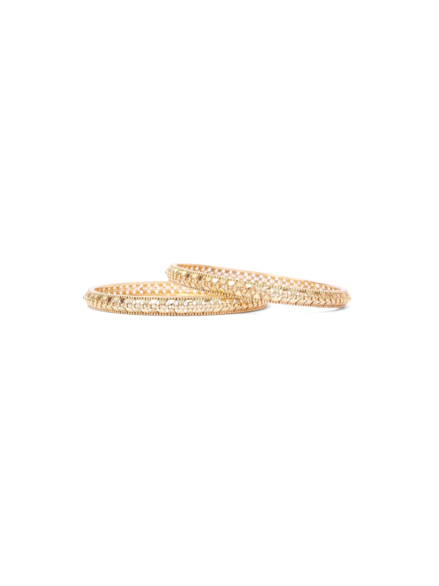 Yasmine Classic Bangles in Gold