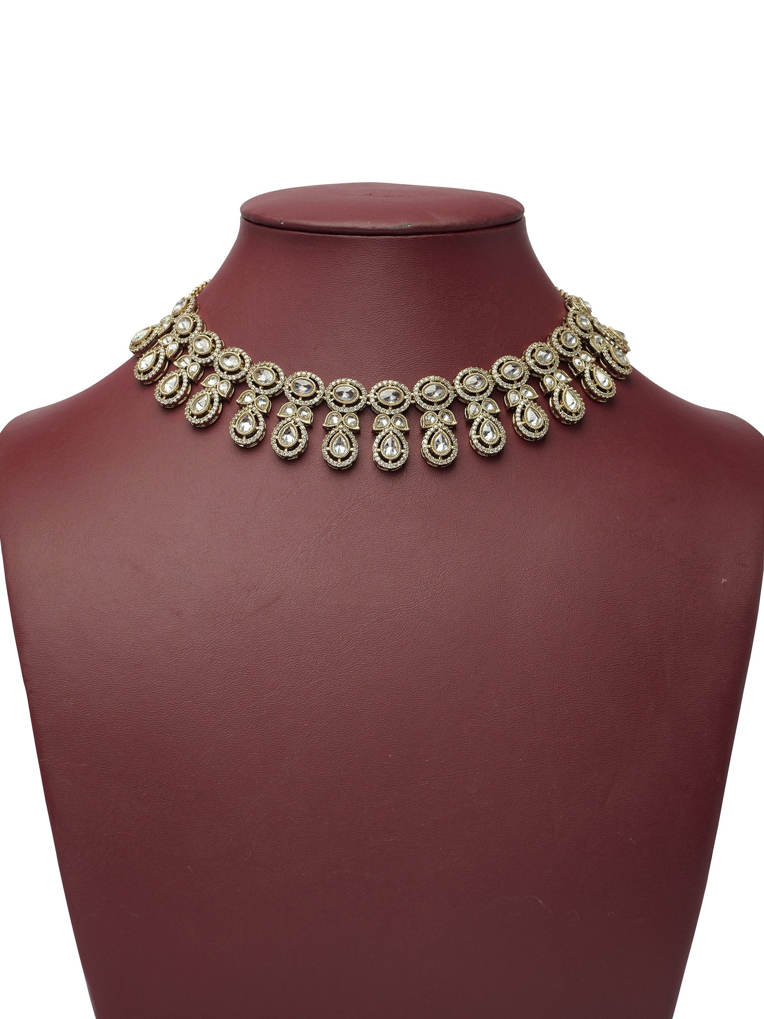 Zameen Necklace Set in White
