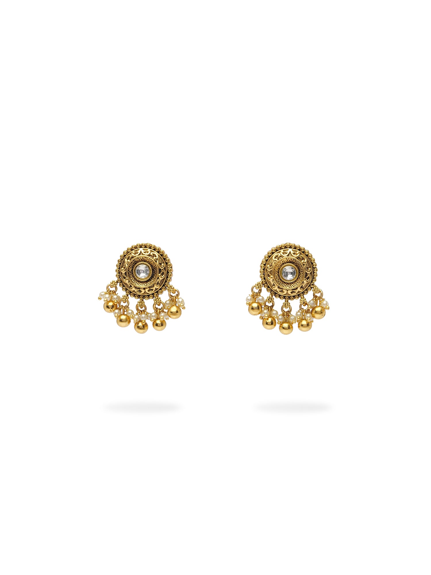 Zanira Small Earrings in Gold Oxidised