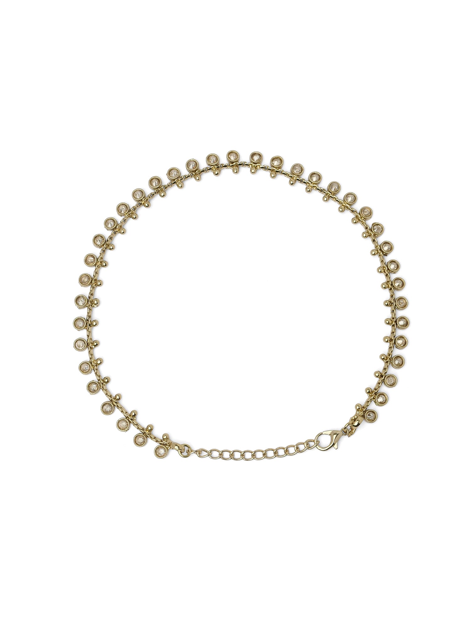 Zara Anklet in Champagne and Antique Gold