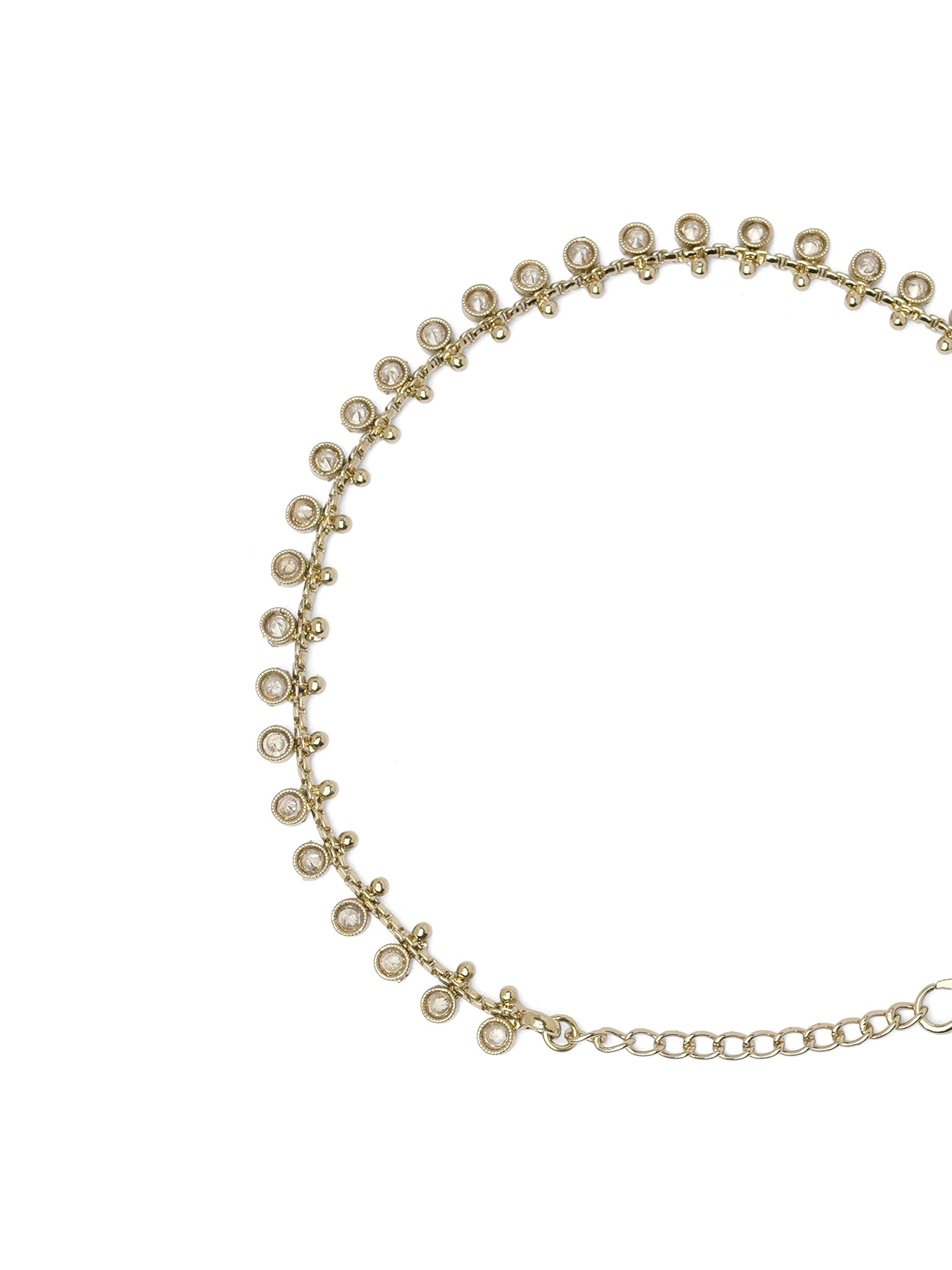 Zara Anklet in Champagne and Antique Gold