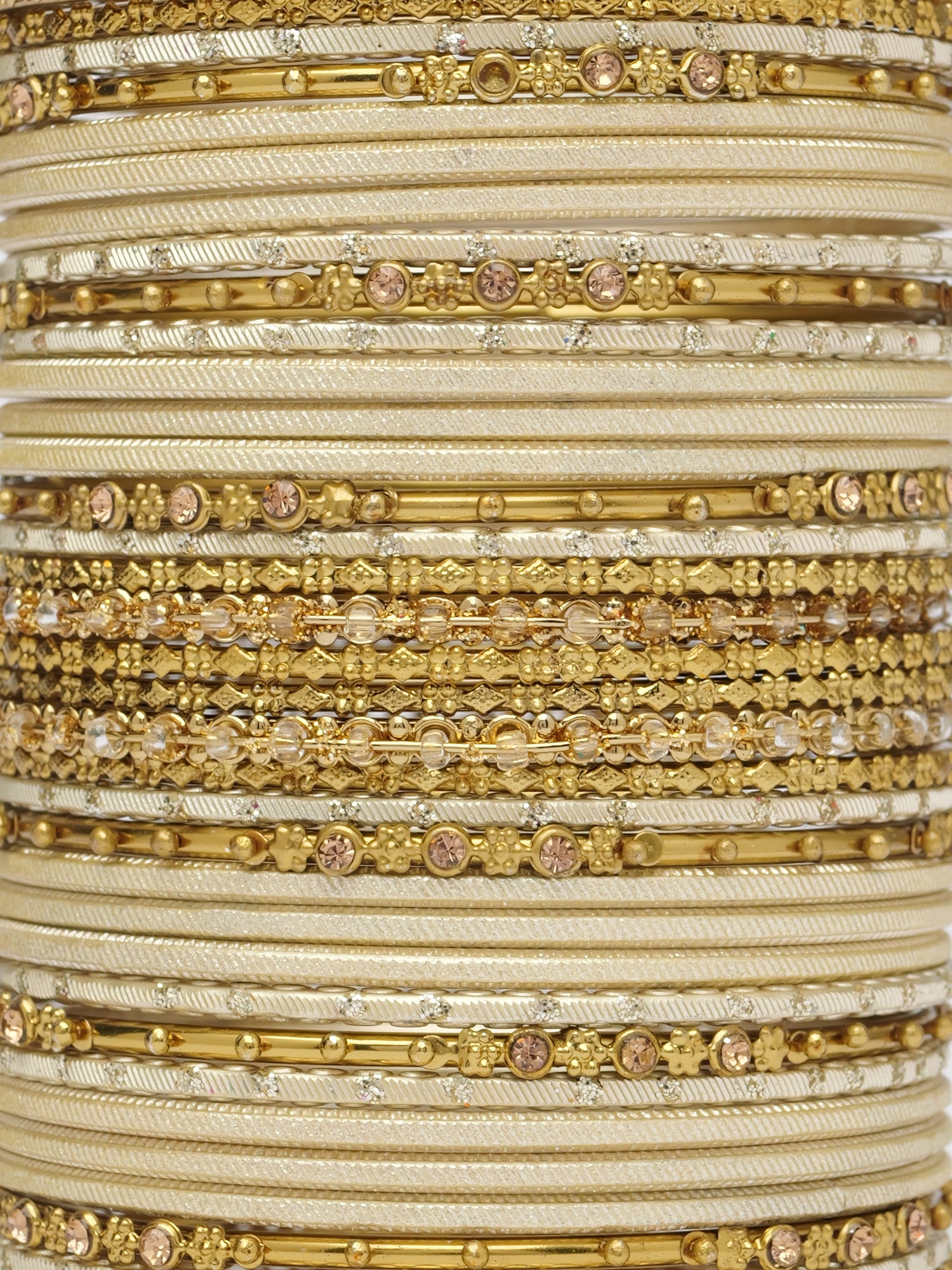 Zarina Antique Bangle Set in Cream