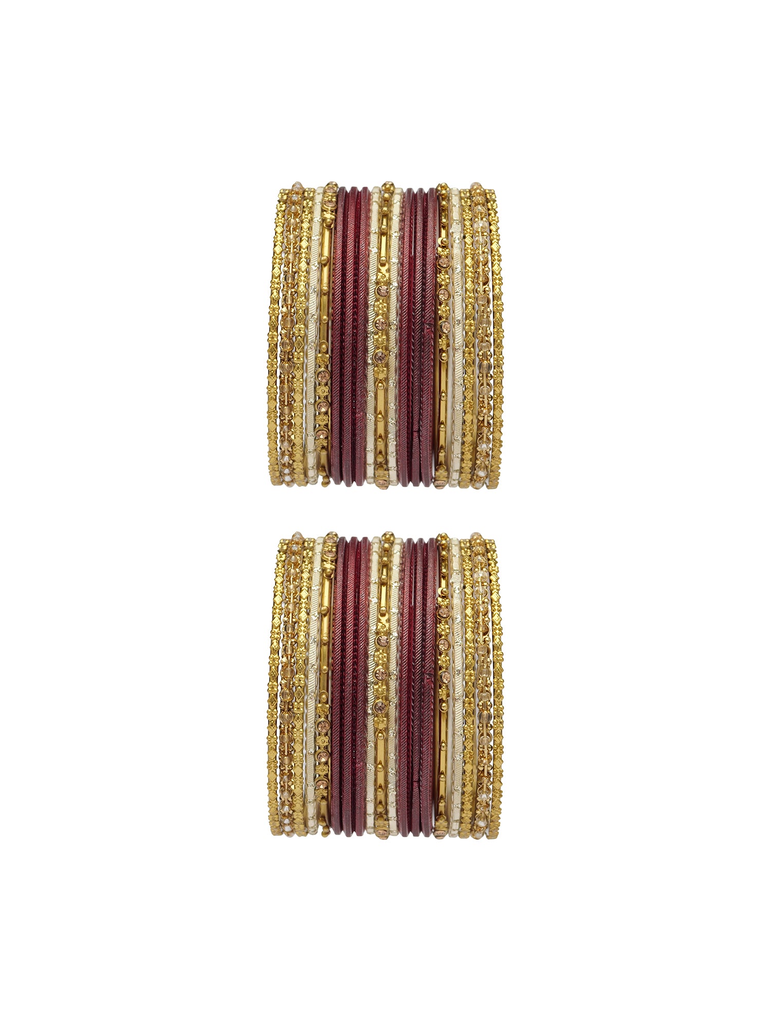 Zarina Antique Bangle Set in Maroon