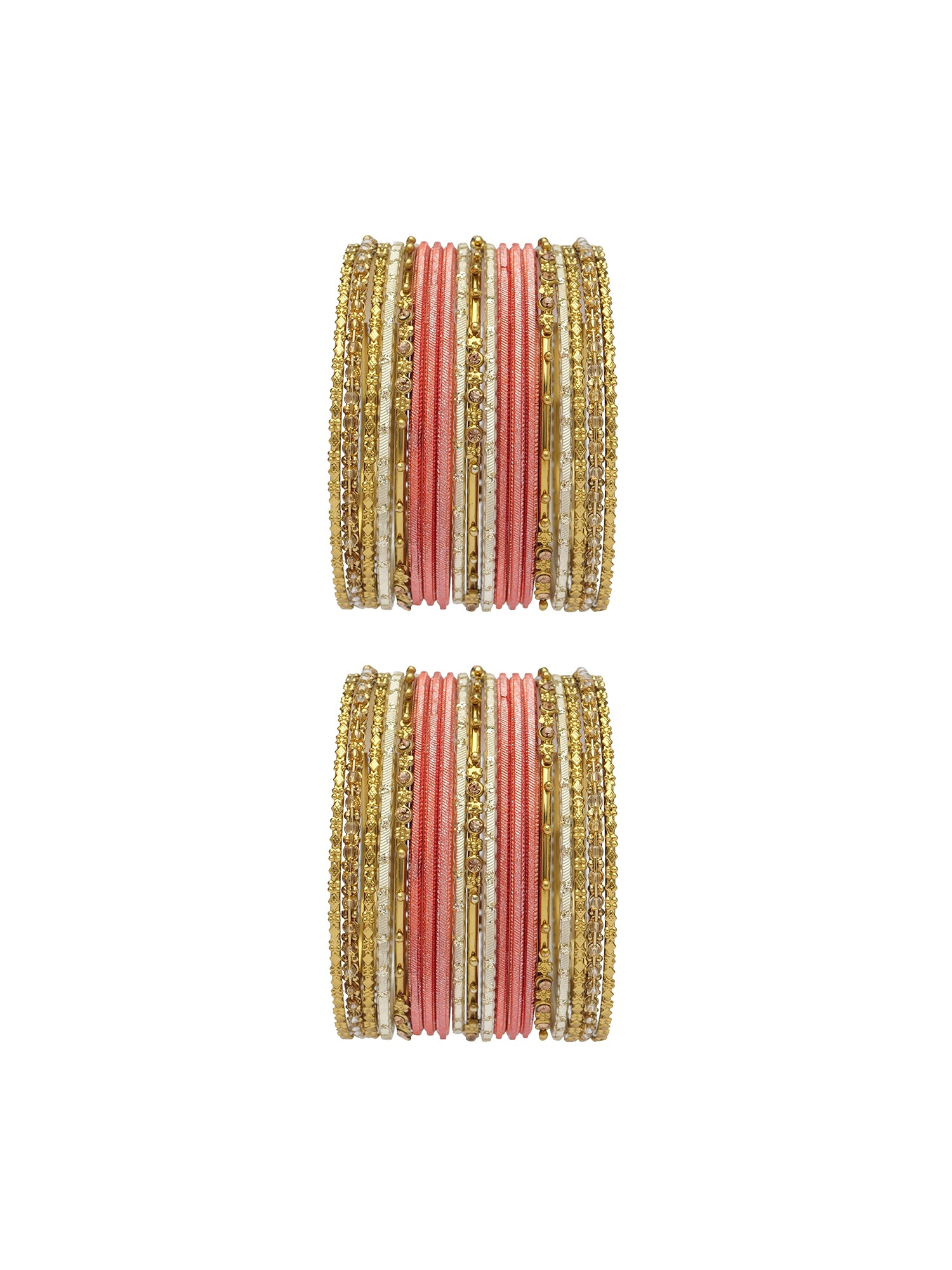 Zarina Antique Bangle Set in Orange