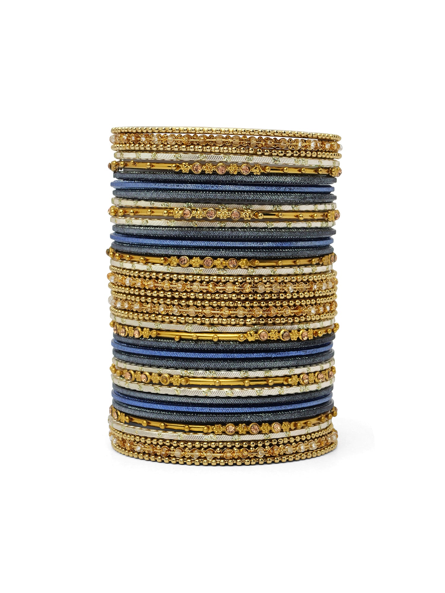 Zarina Antique Bangle Set in Blue