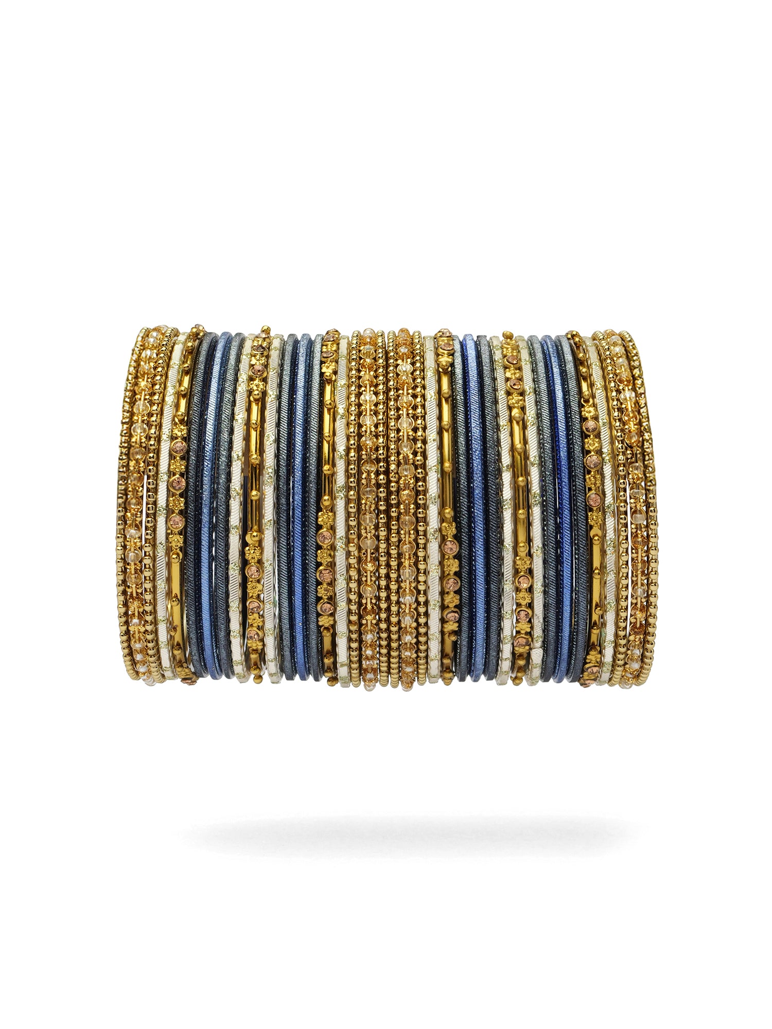 Zarina Antique Bangle Set in Blue