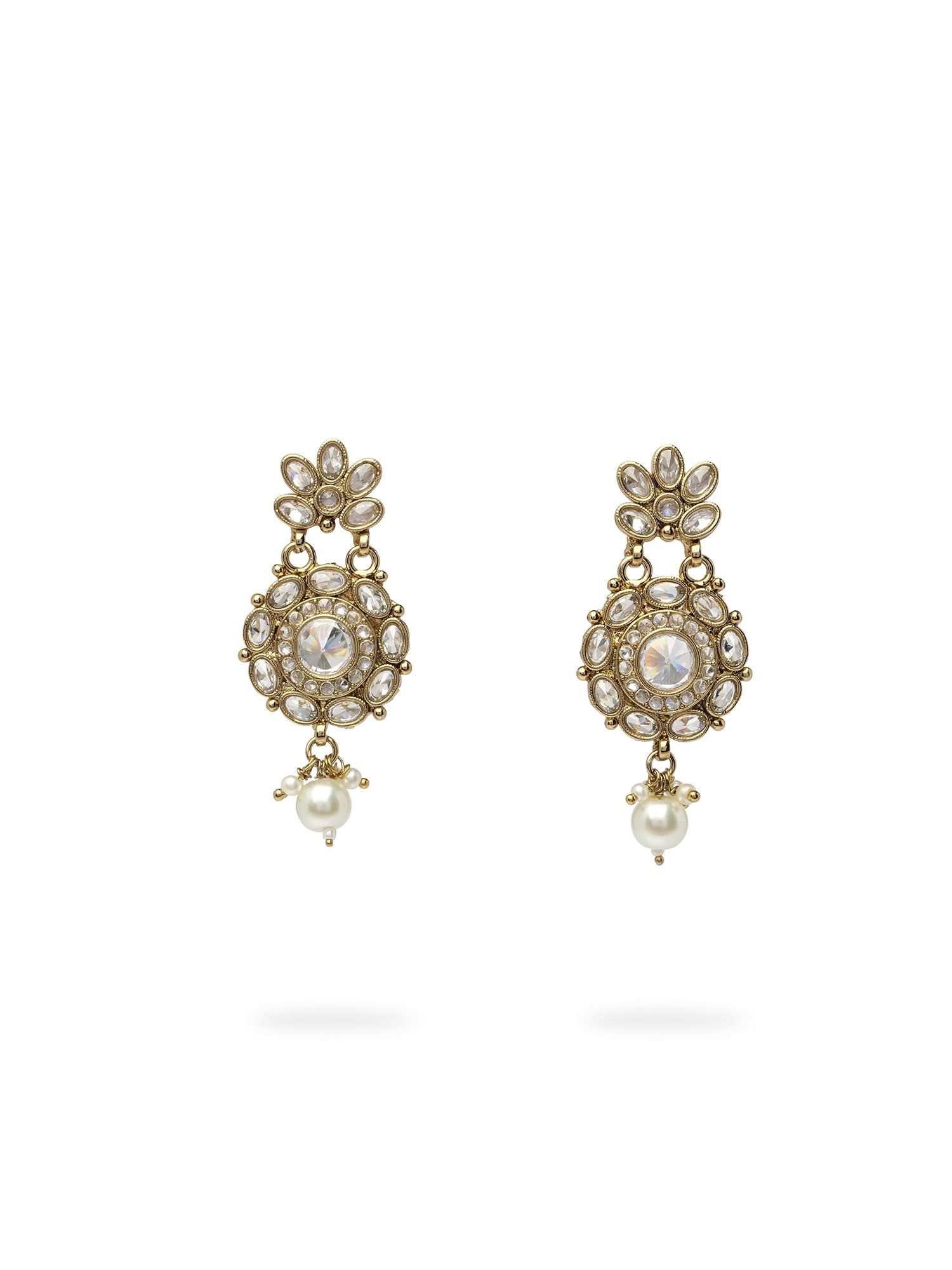Zariya Small Earrings in White