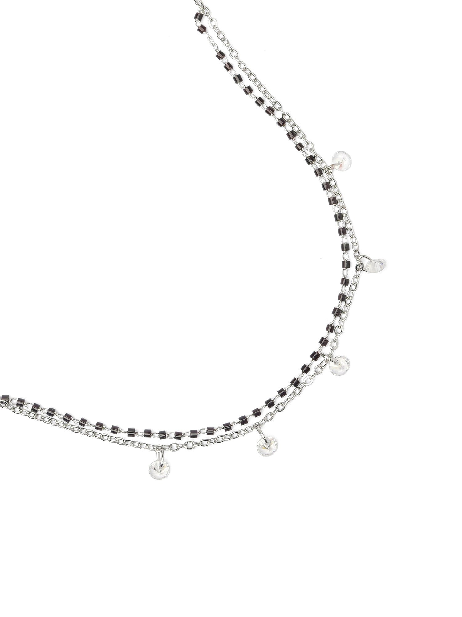 Zinnia Charm Bracelet in Rhodium