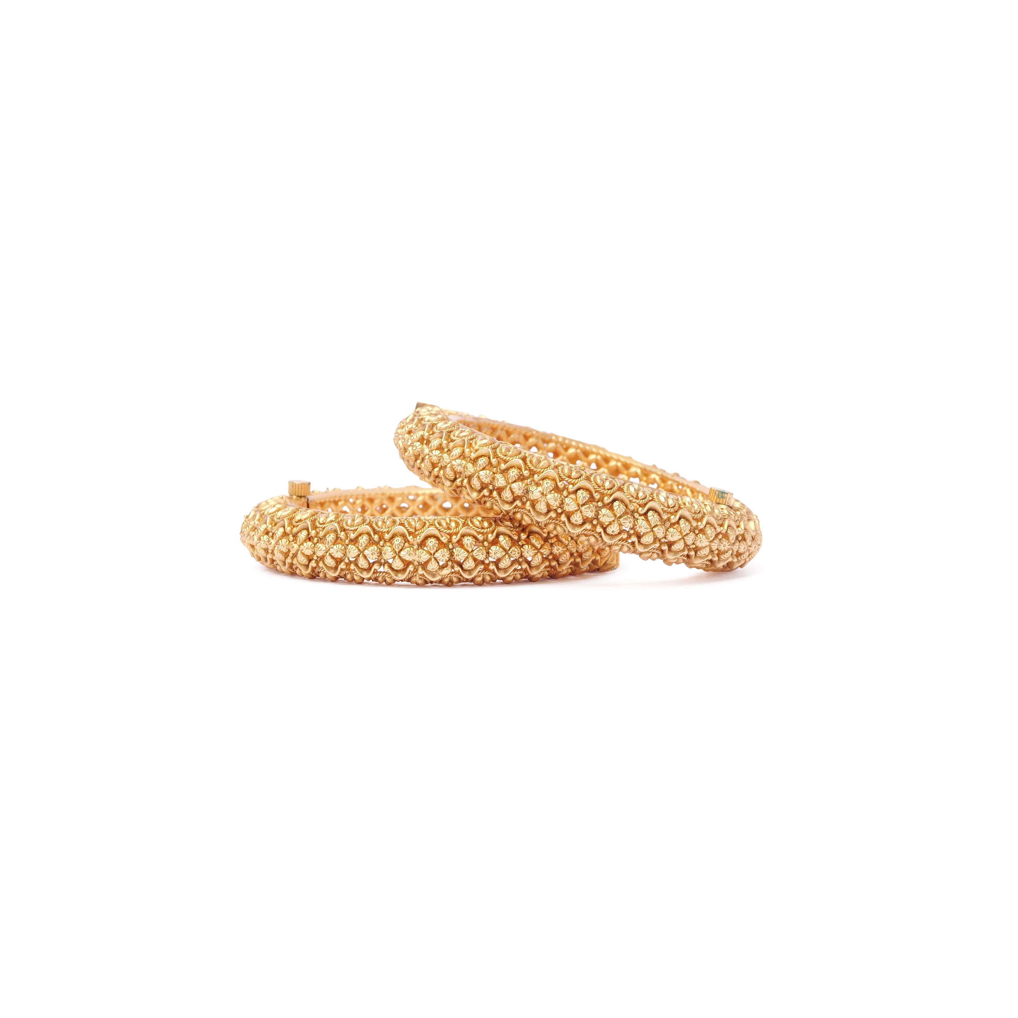 Ziya Classic Kada Bangles in Champagne