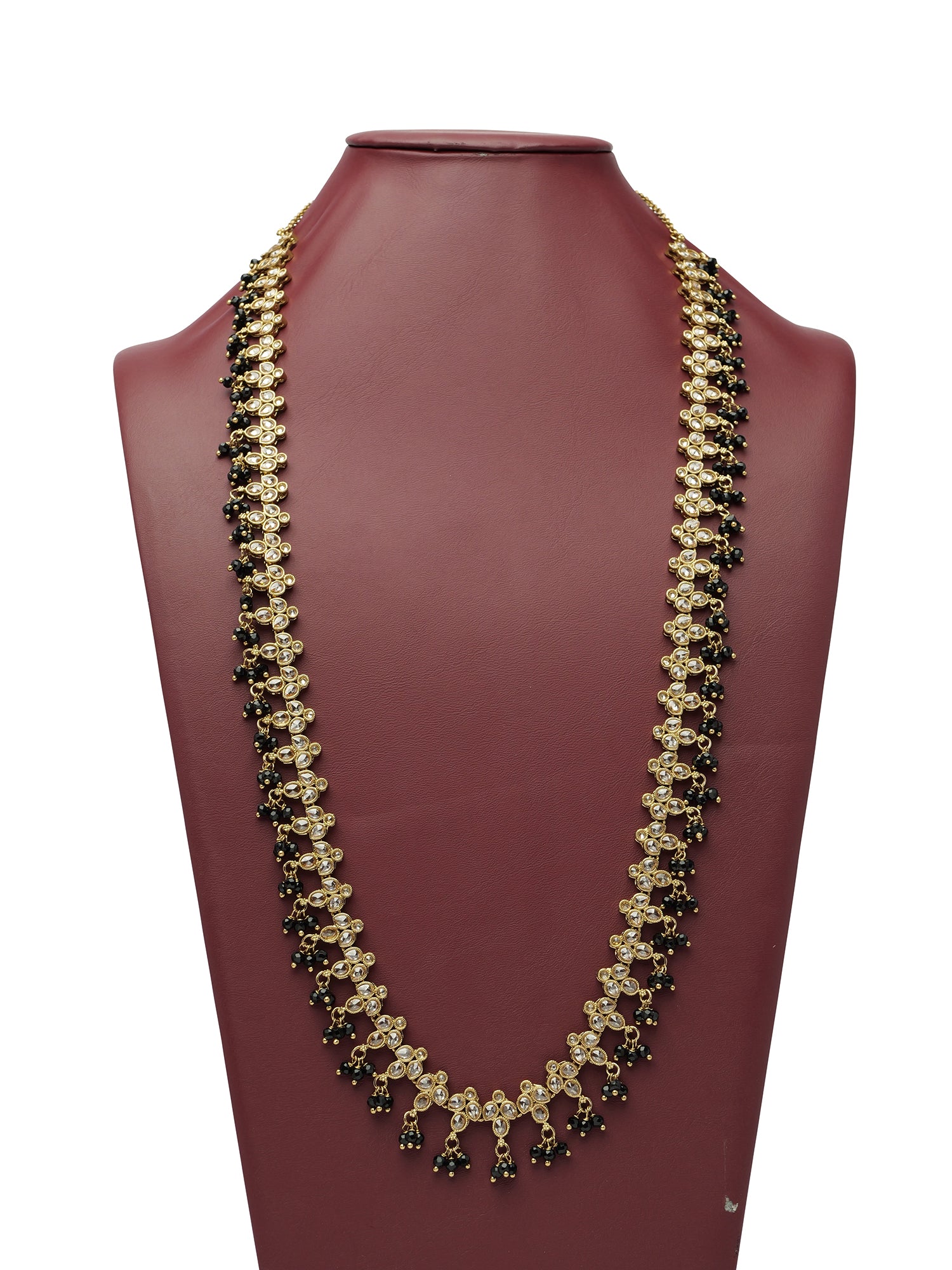 Zoya Rani Haar in Black and Antique Gold