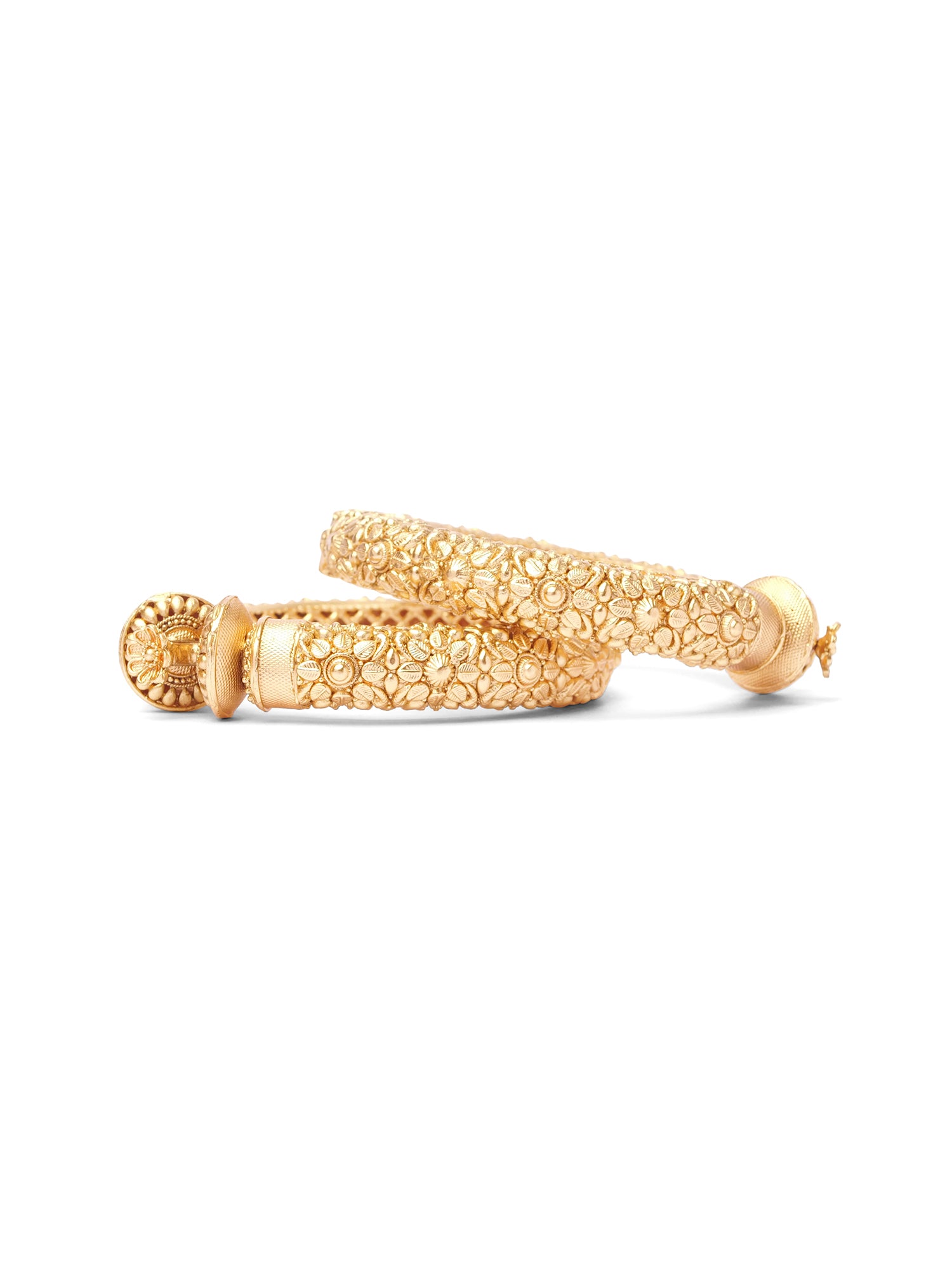 Zubeida Classic Kada Bangles in Champagne