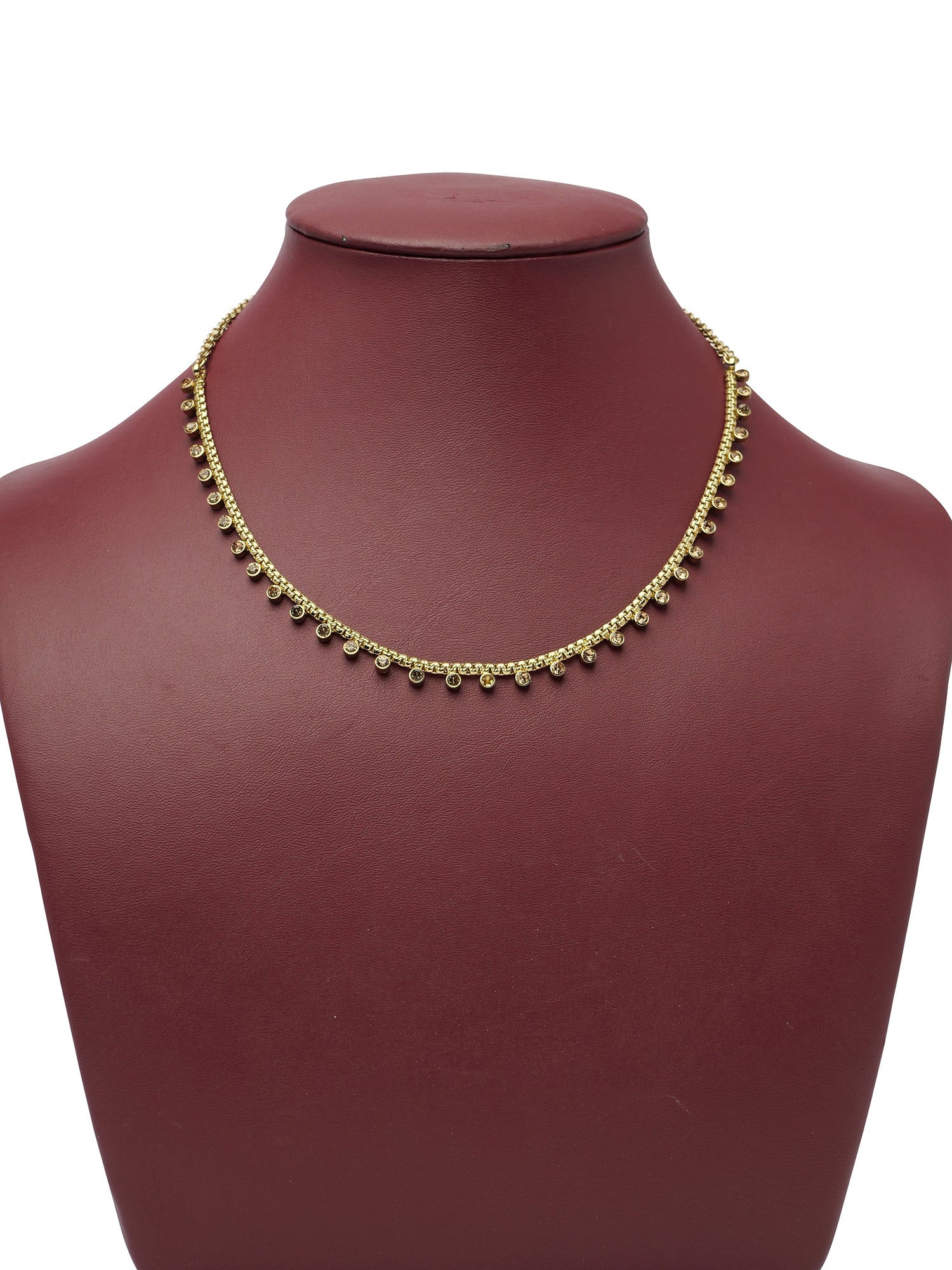 Zuri Simple Necklace Set in Antique Gold