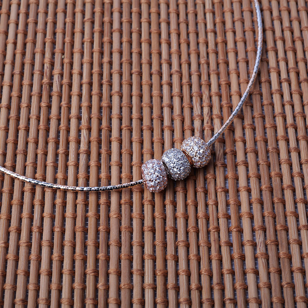 Three-Tone Charm Necklace