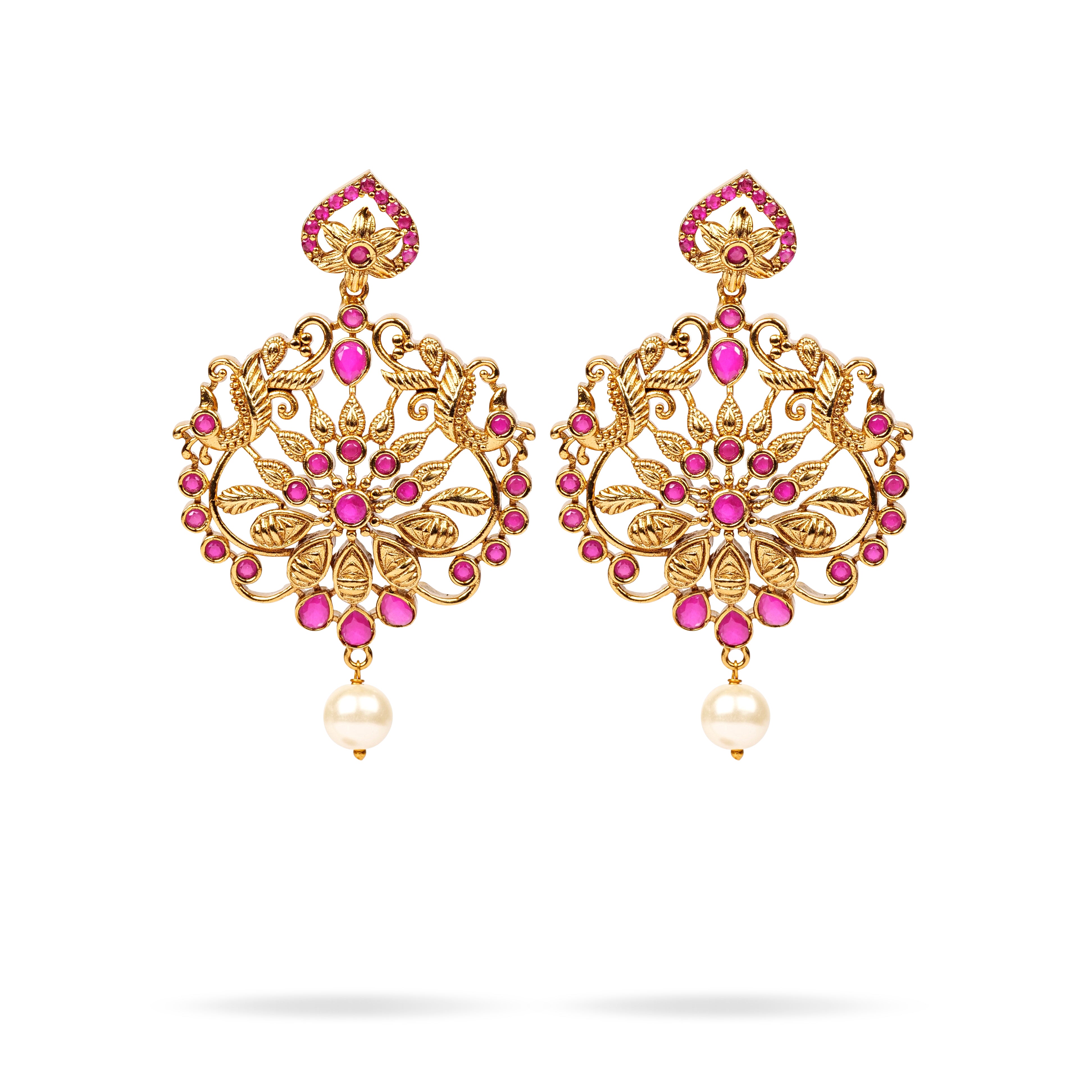 Koyal Classic Earrings in Ruby