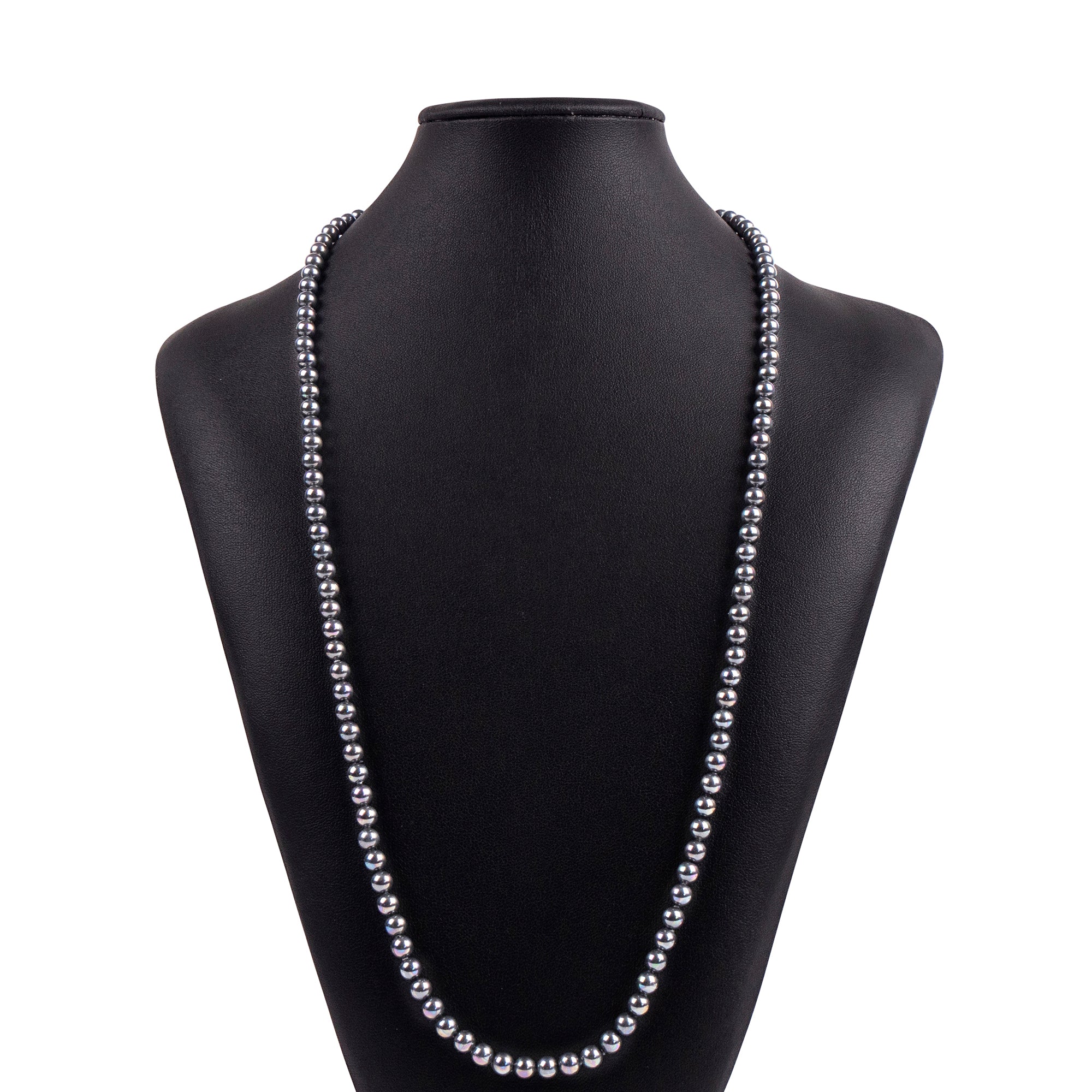 Grey Pearl Bead Long Chain