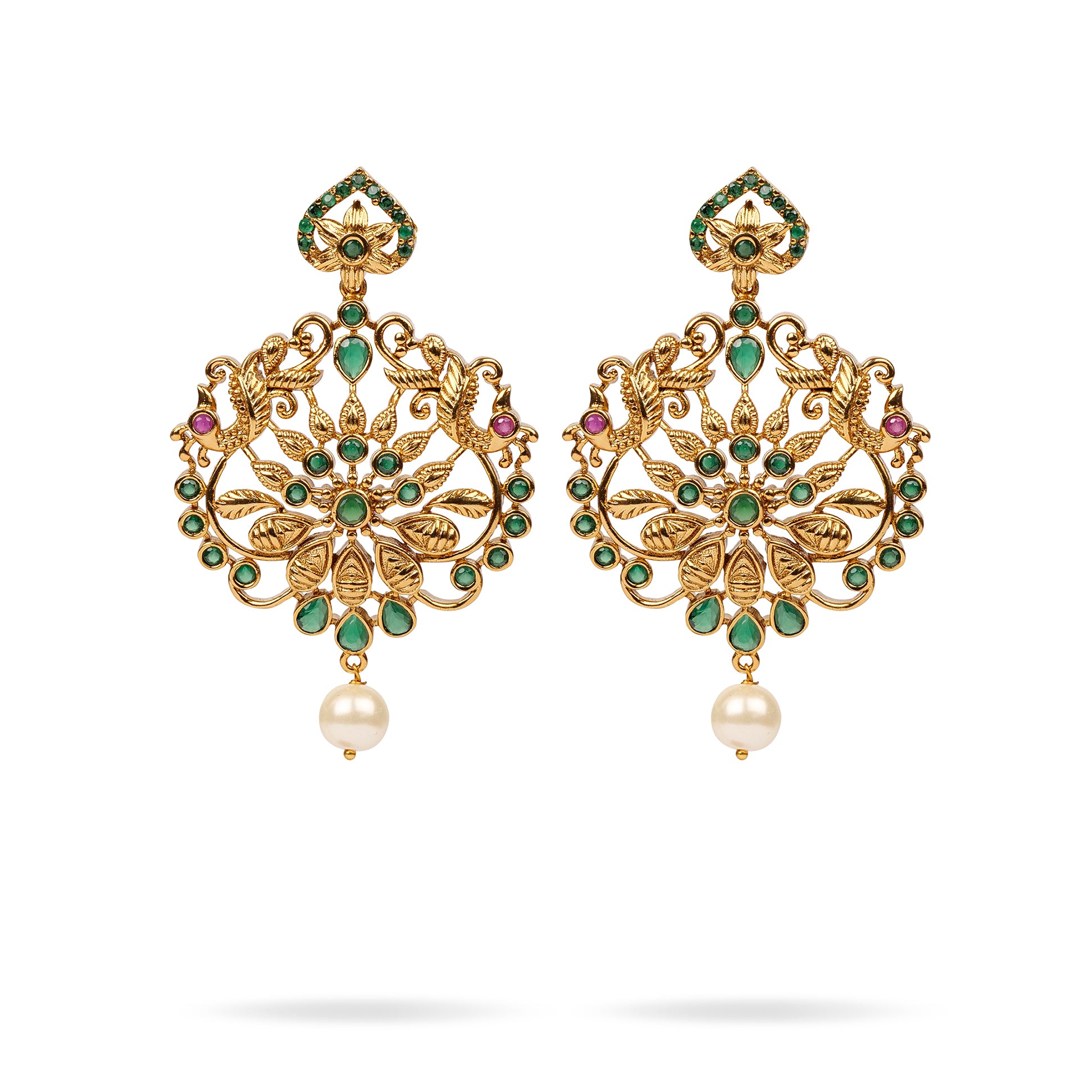 Koyal Classic Earrings in Green