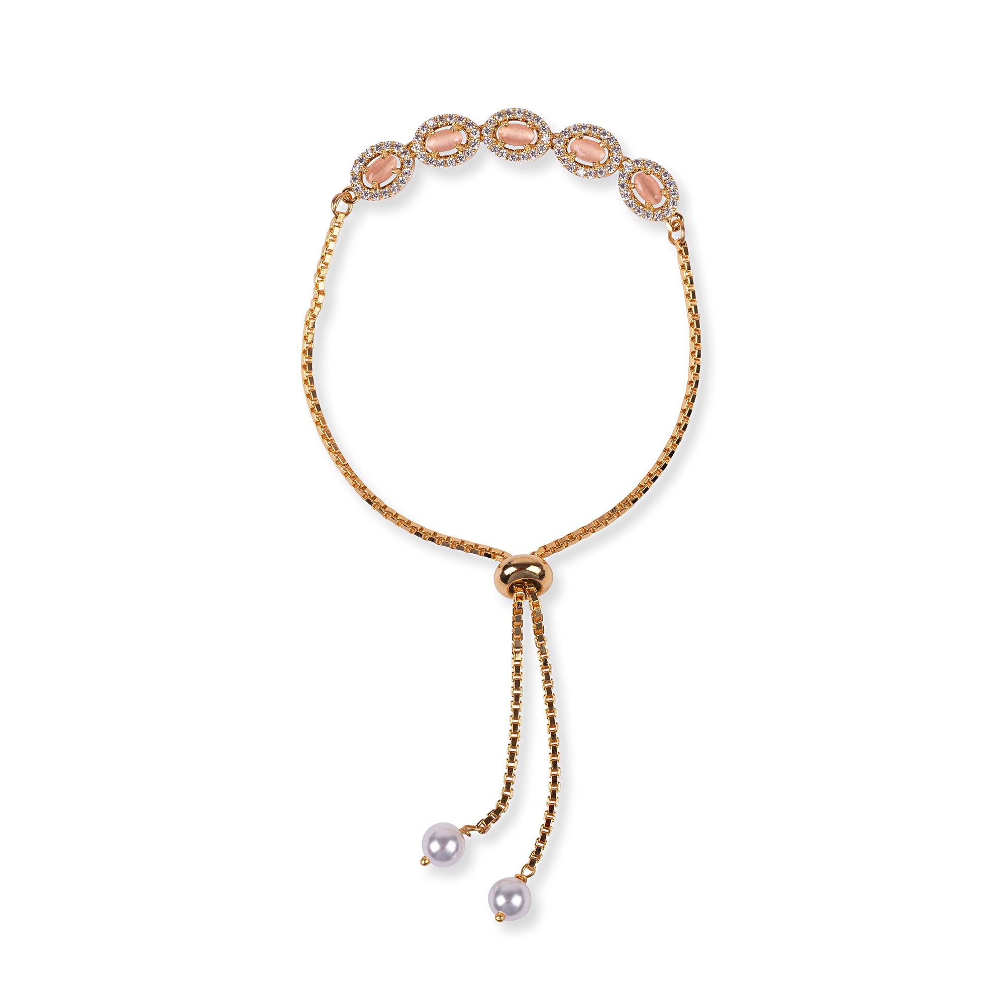 Lola Cubic Zirconia Bracelet in Peach