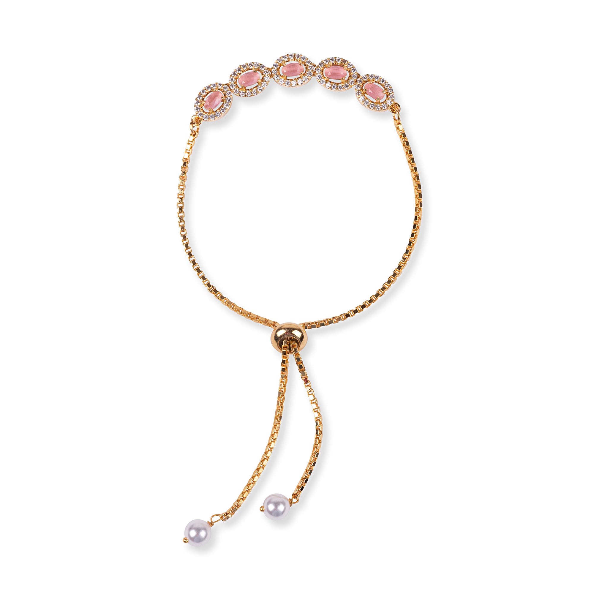 Lola Cubic Zirconia Bracelet in Light Pink