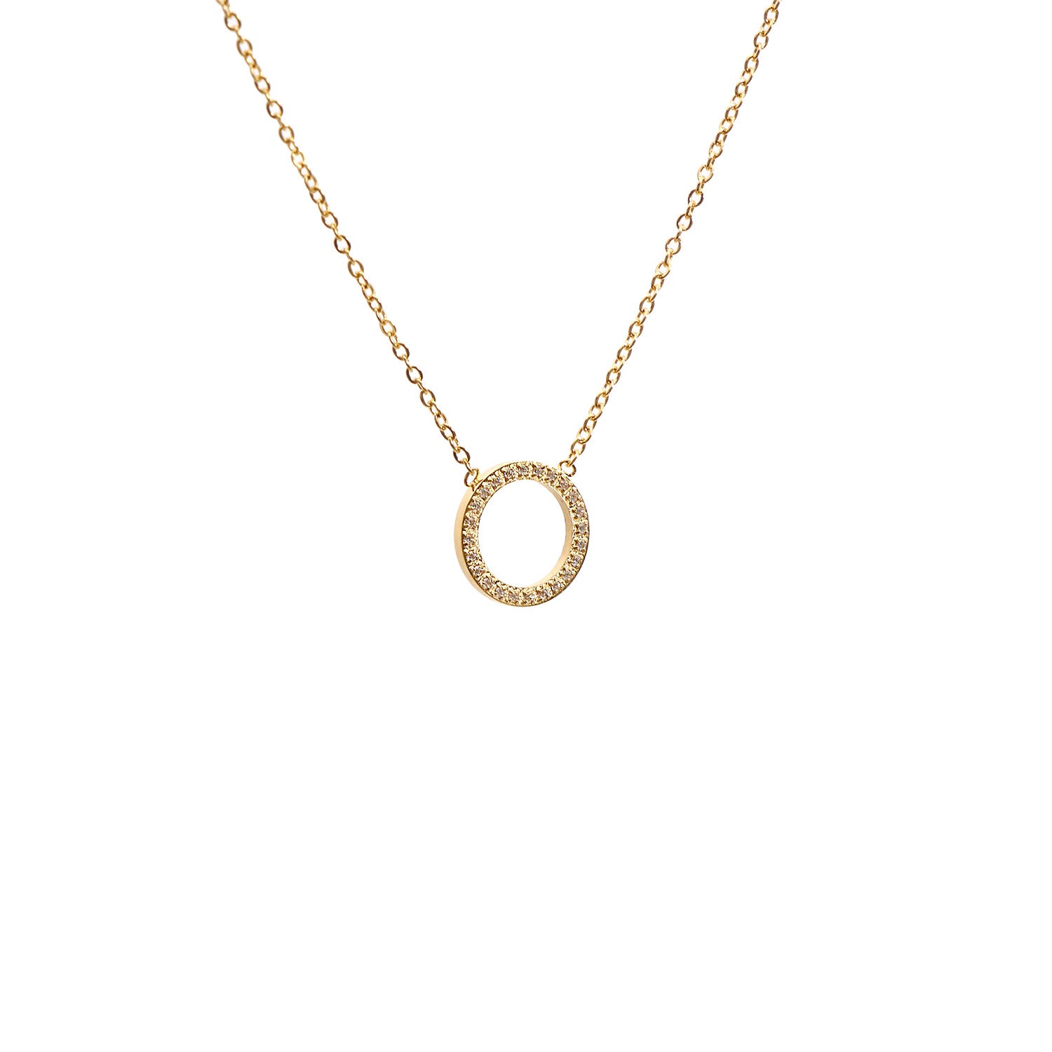 Eternity Cubic Zirconia Necklace in Gold