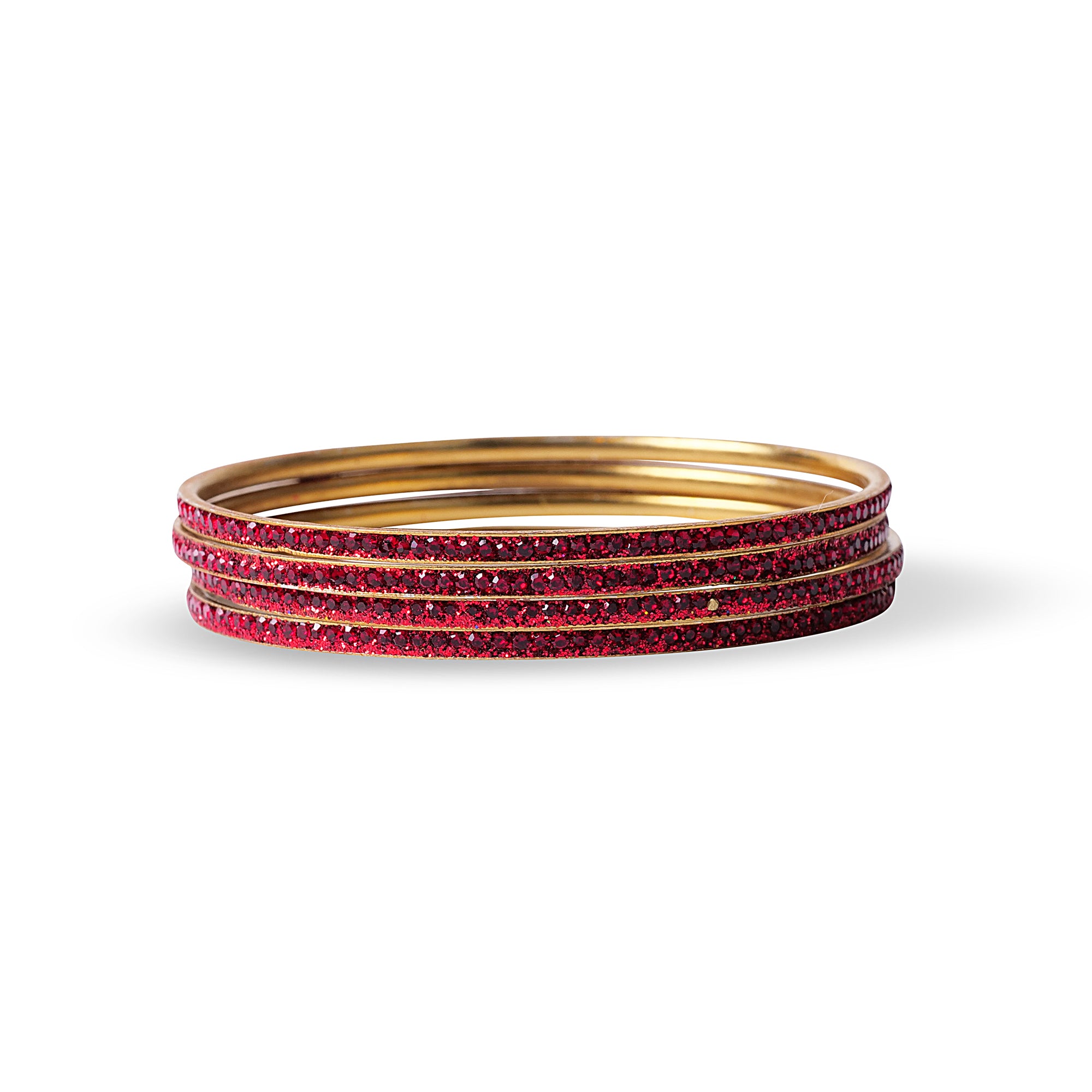 Glimmer Lakh Bangles in Maroon