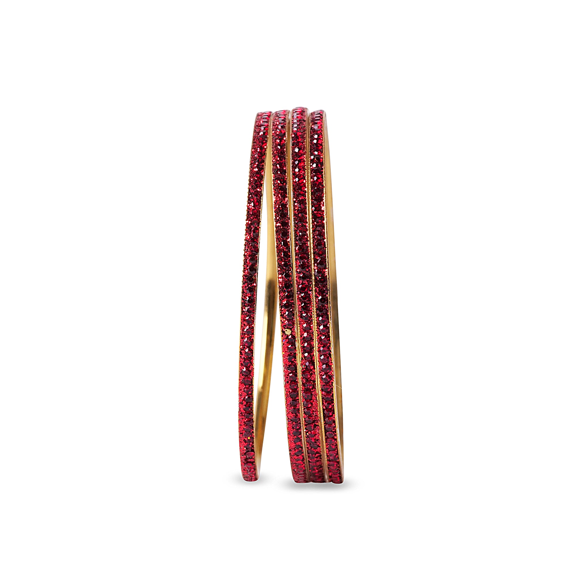 Glimmer Lakh Bangles in Maroon