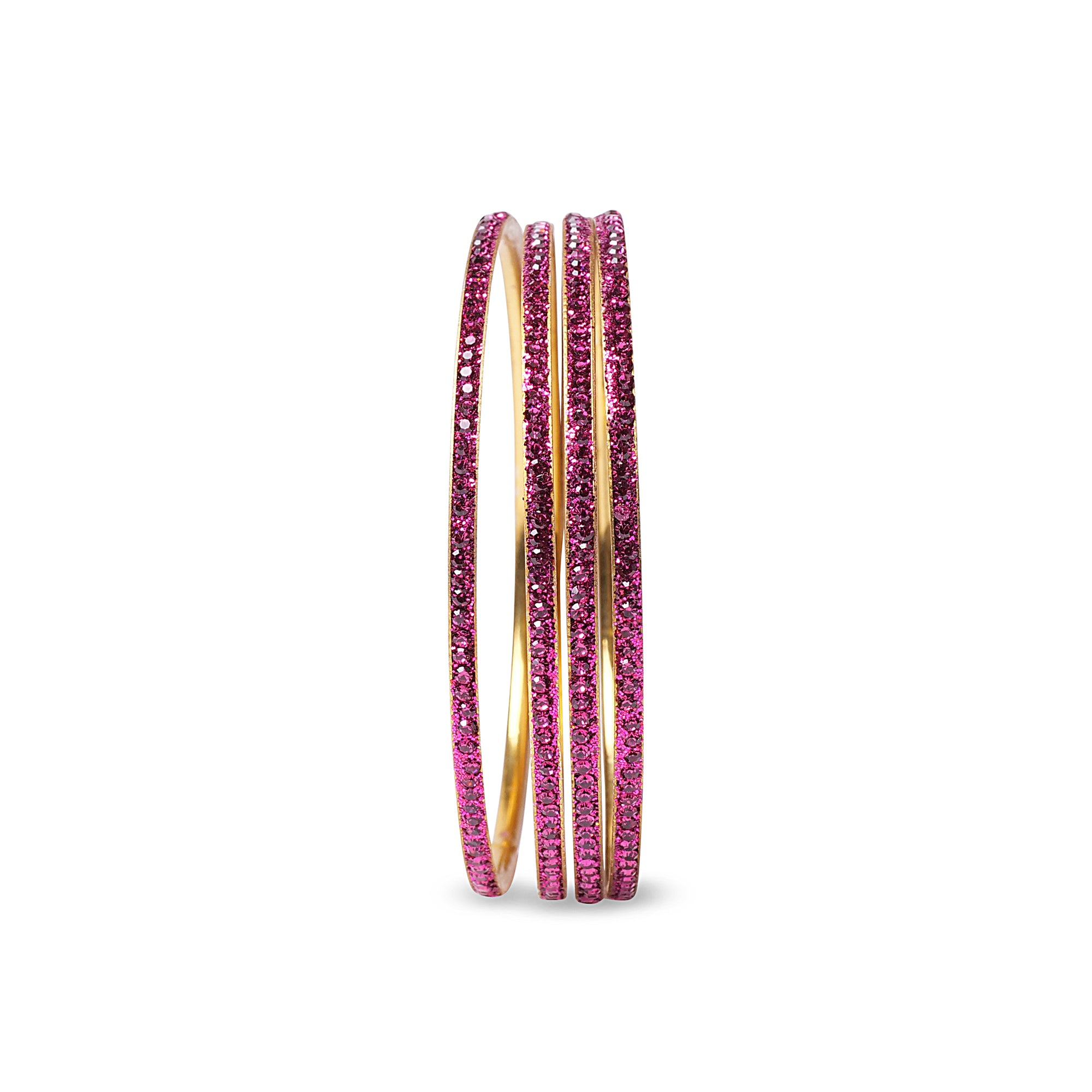 Glimmer Lakh Bangles in Pink