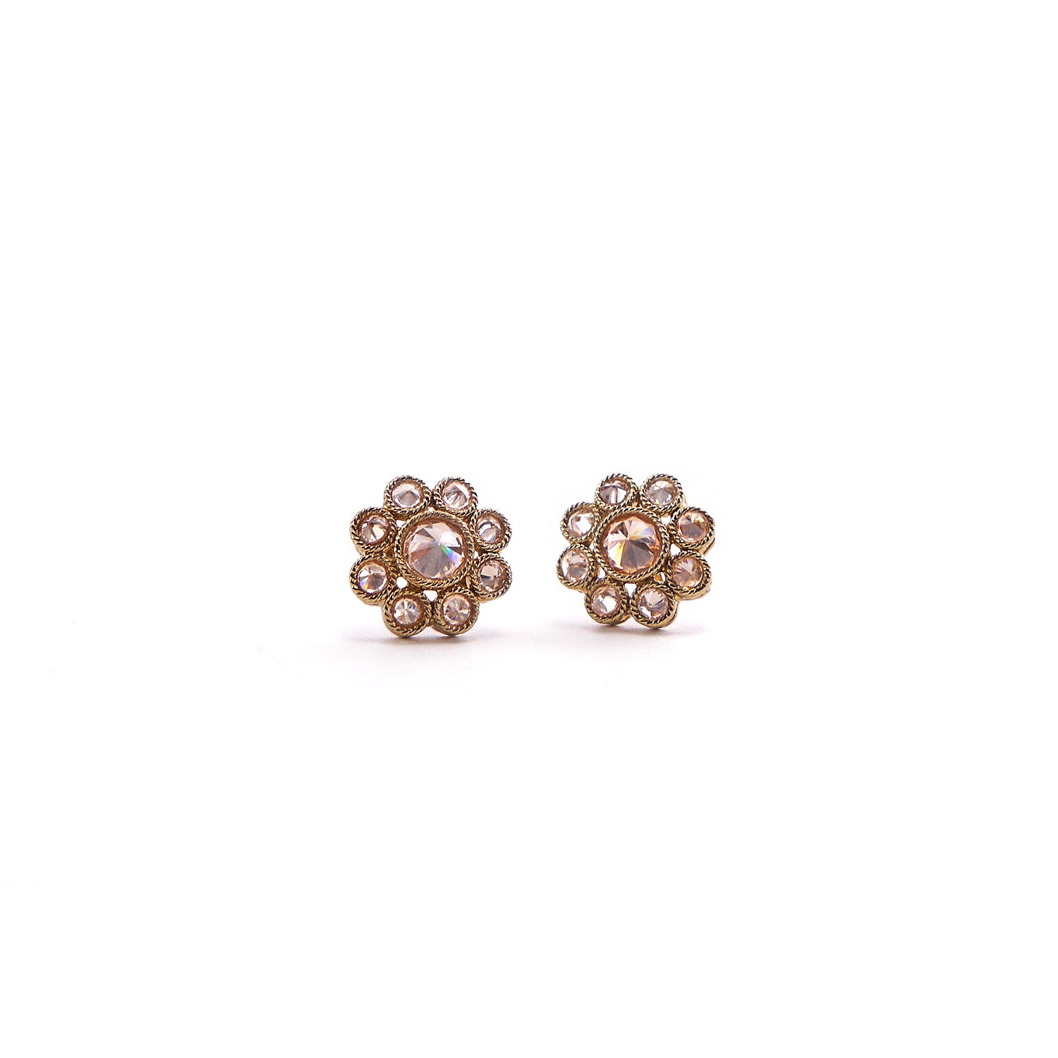 Daisy Studs in Antique Gold