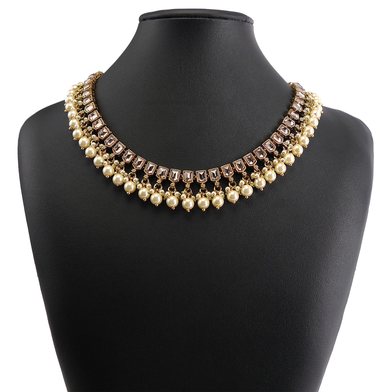 River Antique Pearl Necklace and Earrings