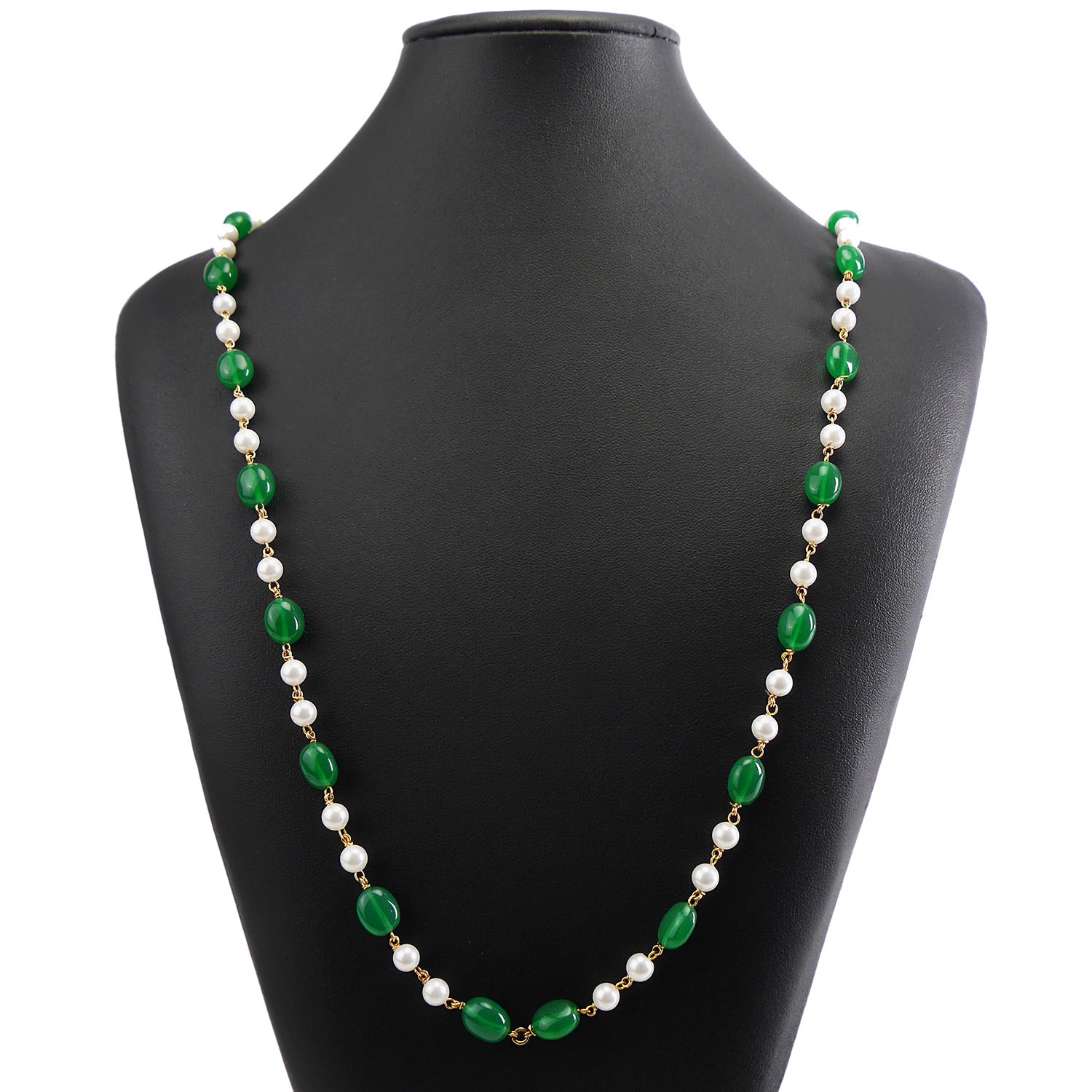 Emerald and Pearl Long Chain