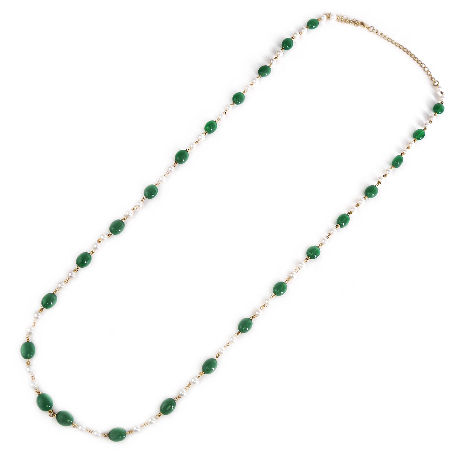 Emerald and Pearl Long Chain