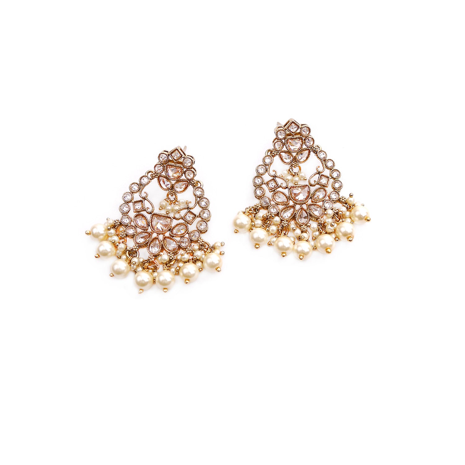 Nora Pearl and Champagne Earrings