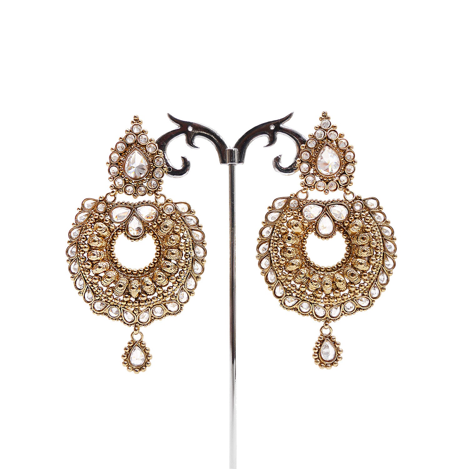 Gulshan Chandbali Earrings with Big Drop