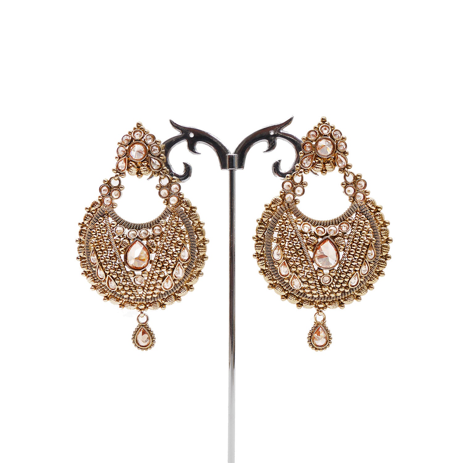 Tanya Chandbali Earrings in Antique Gold