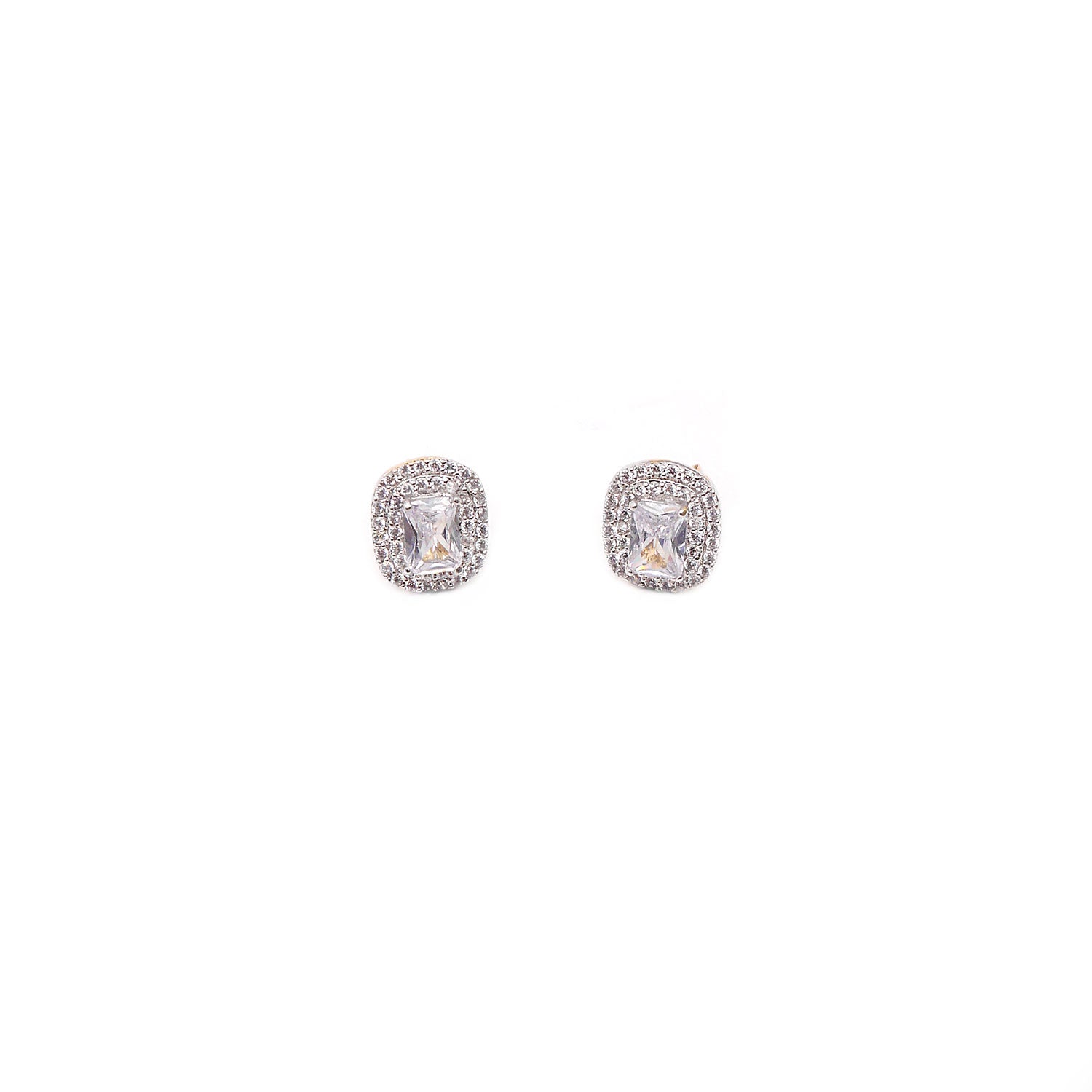 Anise Cubic Zirconia Studs in White