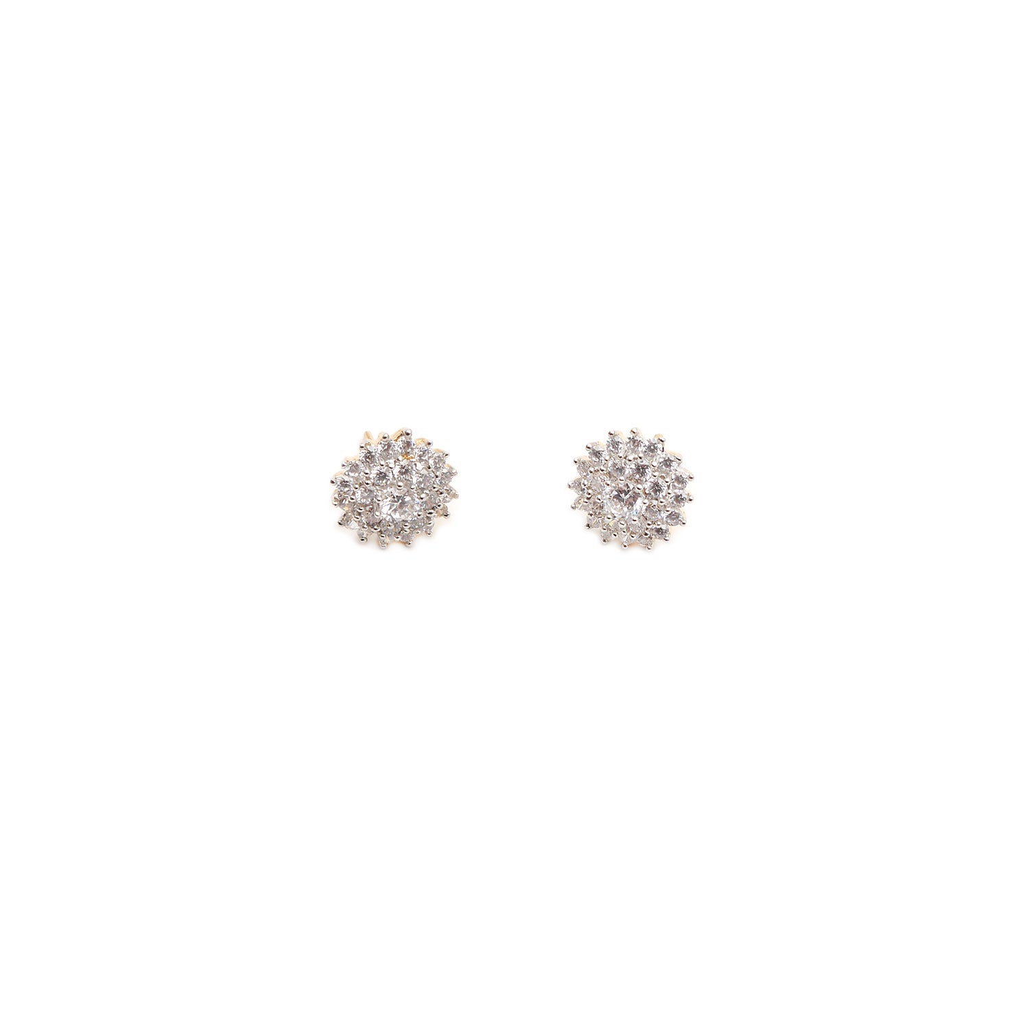 Carnation Cubic Zirconia Studs in Gold