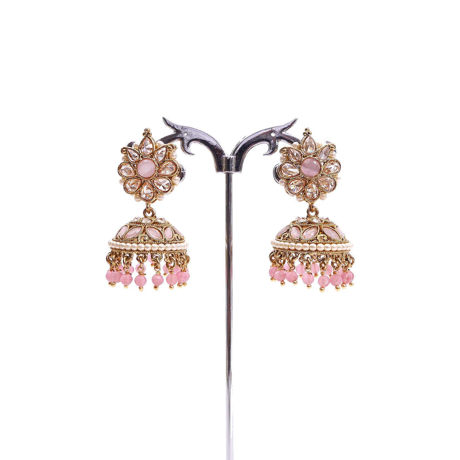 Suhani Jhumka Earrings in Pink