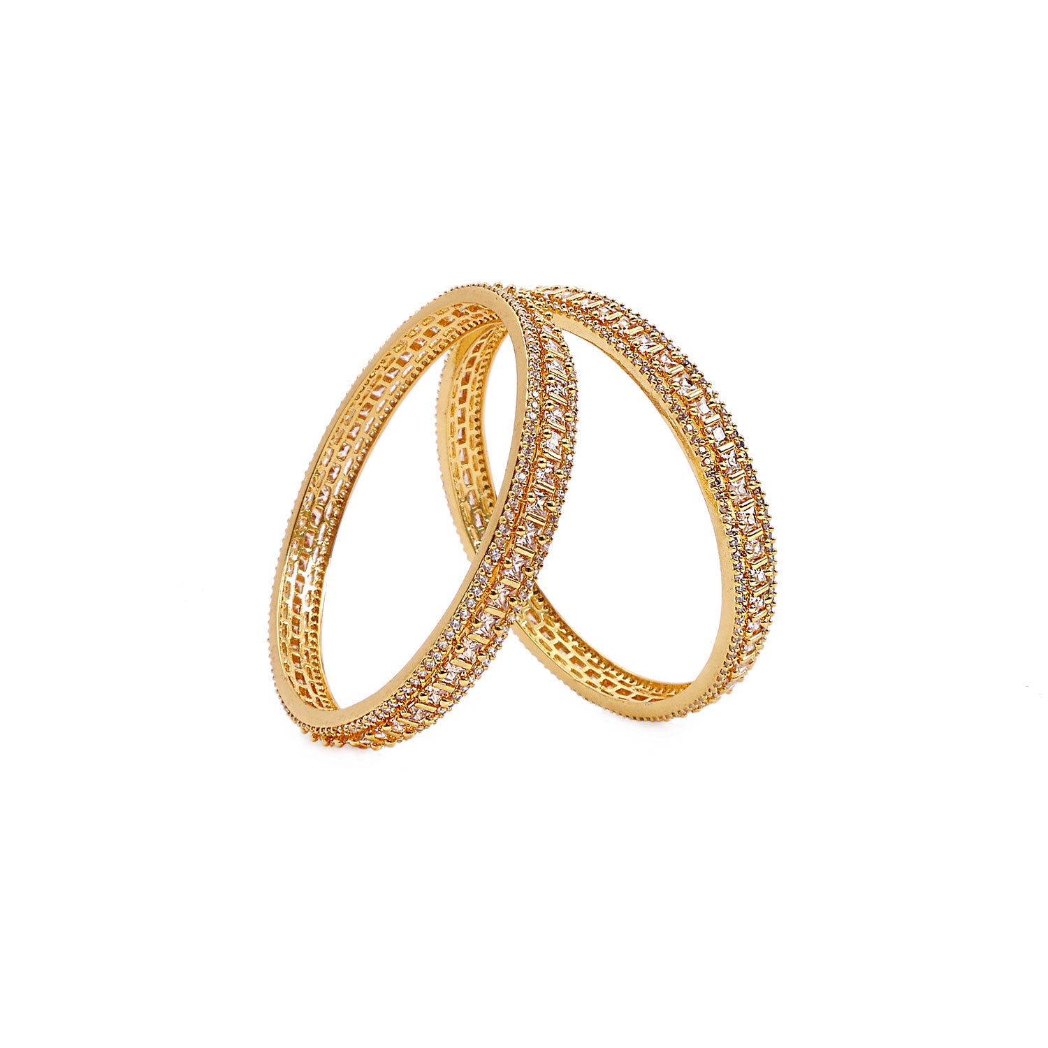 Leilani Cubic Zirconia Bangles in Champagne