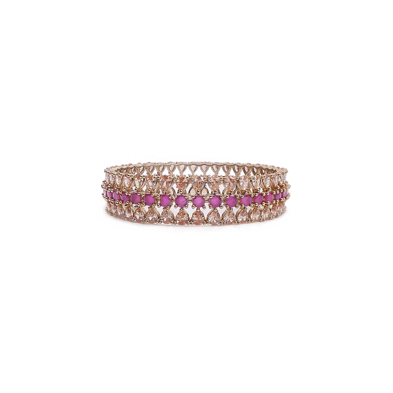 Remi Cubic Zirconia Bangle in Ruby