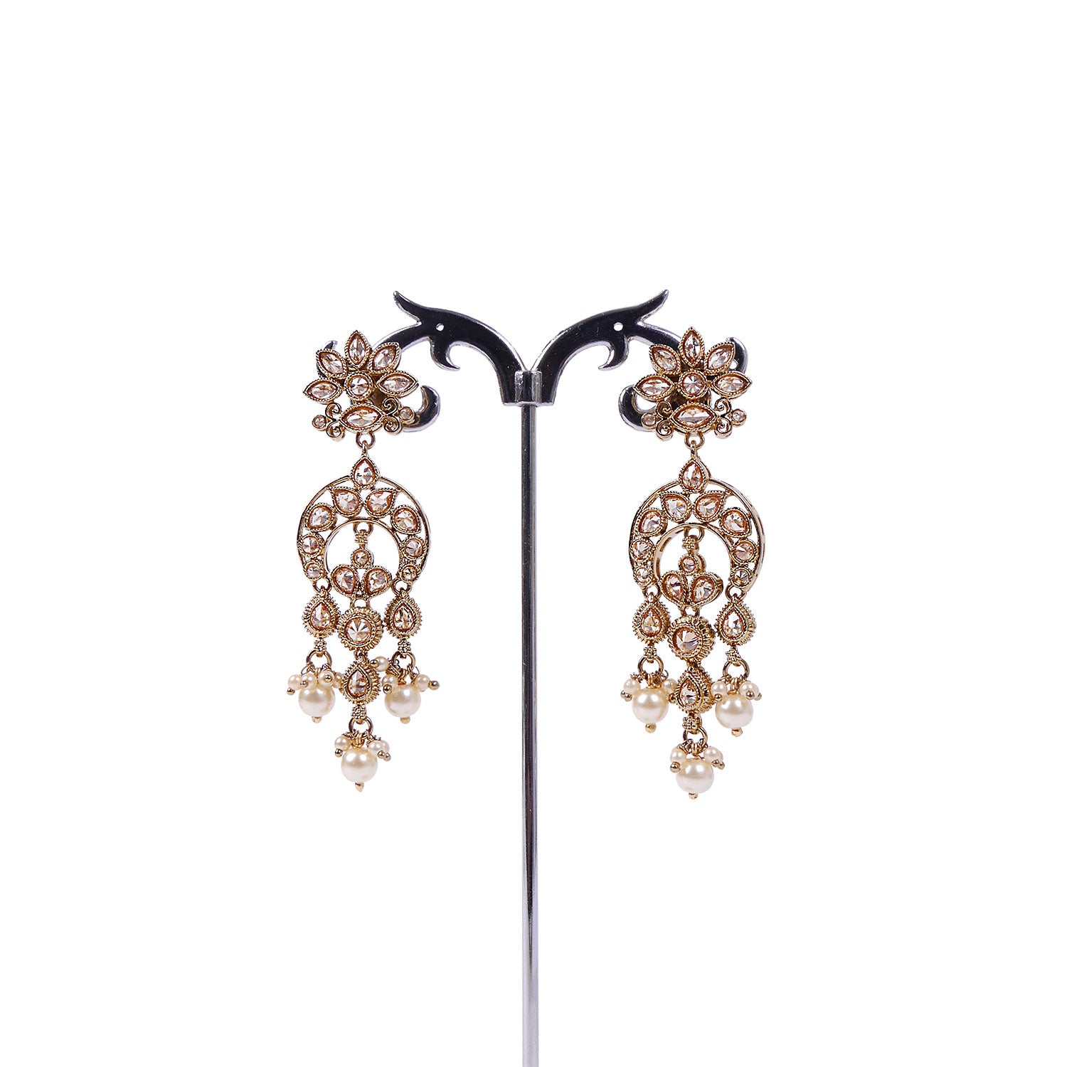 Ariyah Earrings in Pearl and Antique Gold