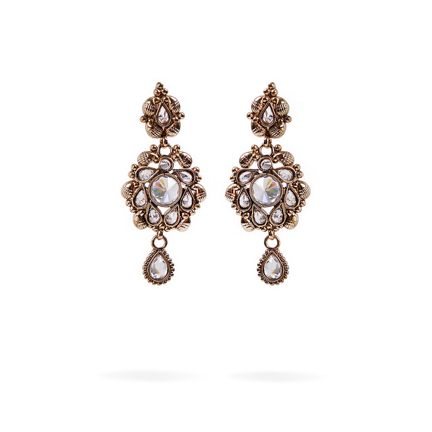 Kayla Earrings in Antique Gold