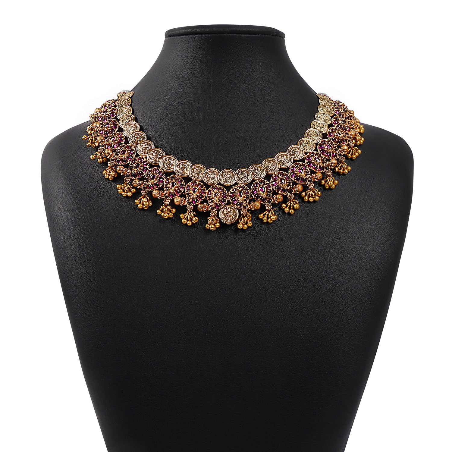 Jayani Classic Necklace Set in Ruby