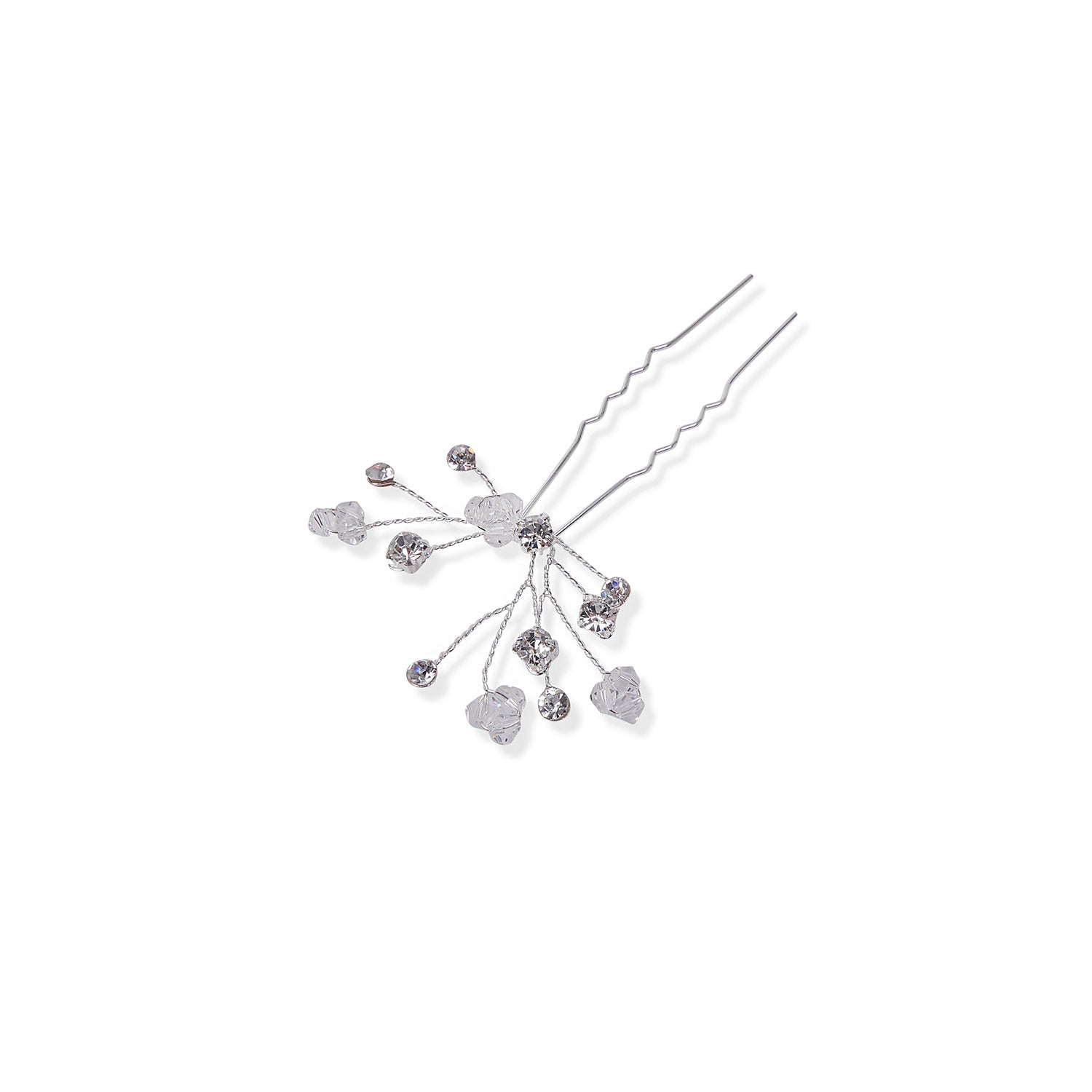Scattered Crystal and Bead Hair Pin