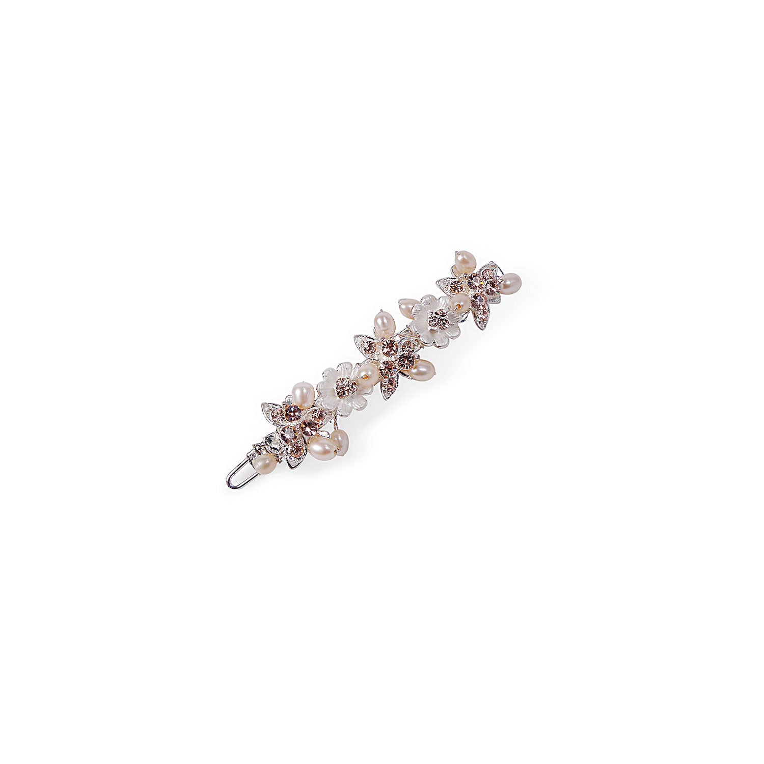 Cleo Hair Clip in Pearl and Rhodium