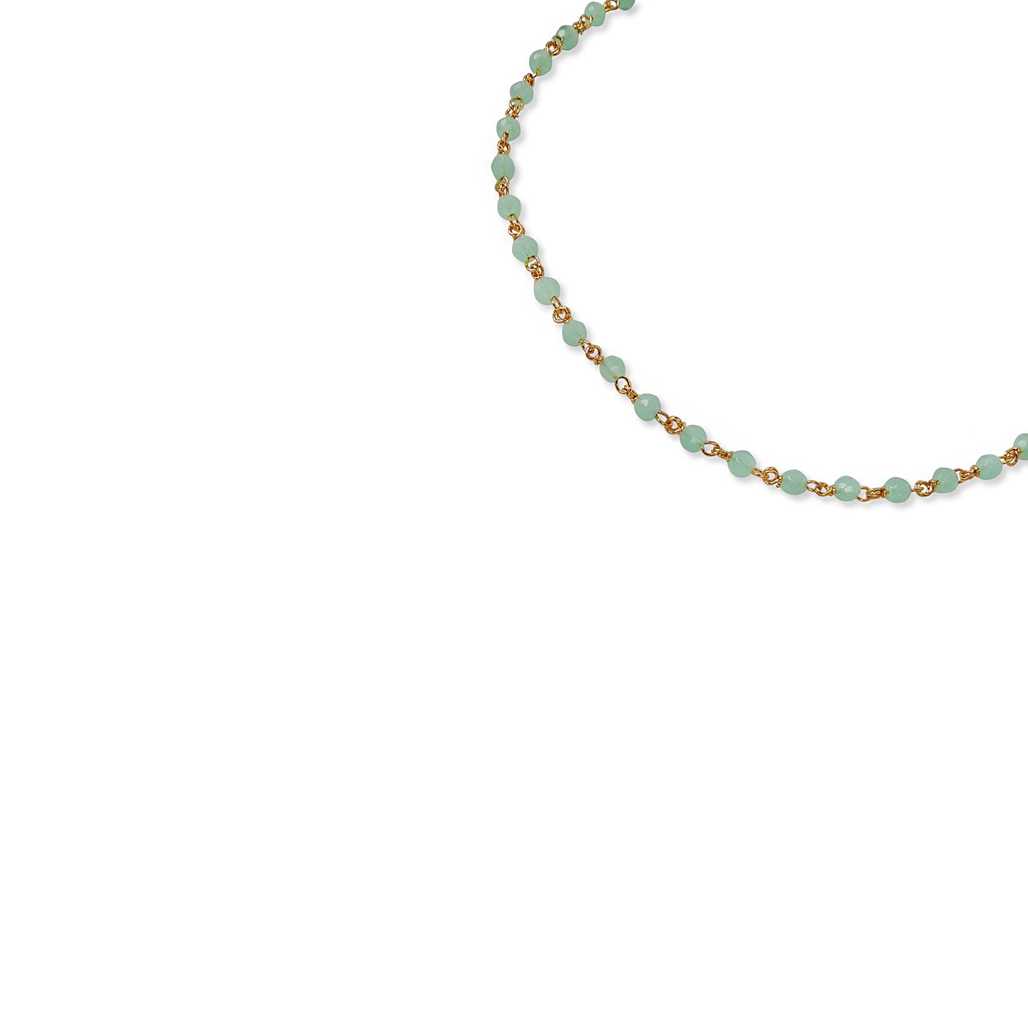 Maria Beaded Anklet in Mint