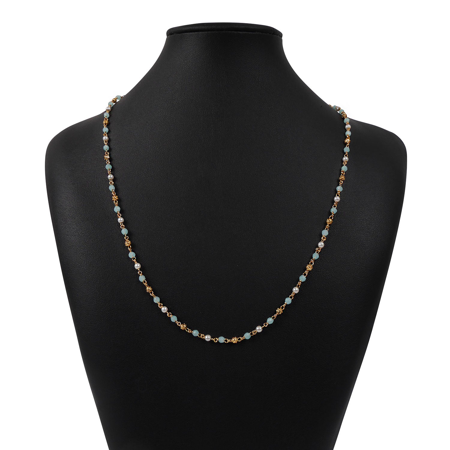 Cora Beaded Chain in Light Blue