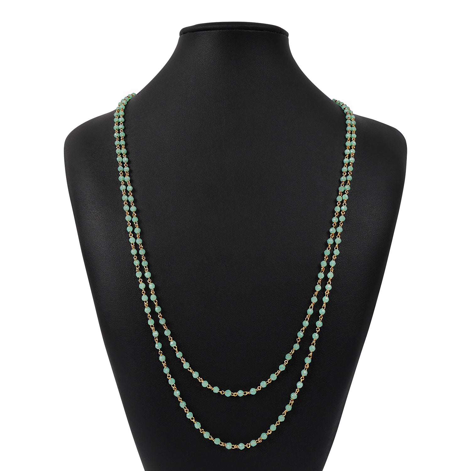 Maria Layered Bead Necklace in Mint